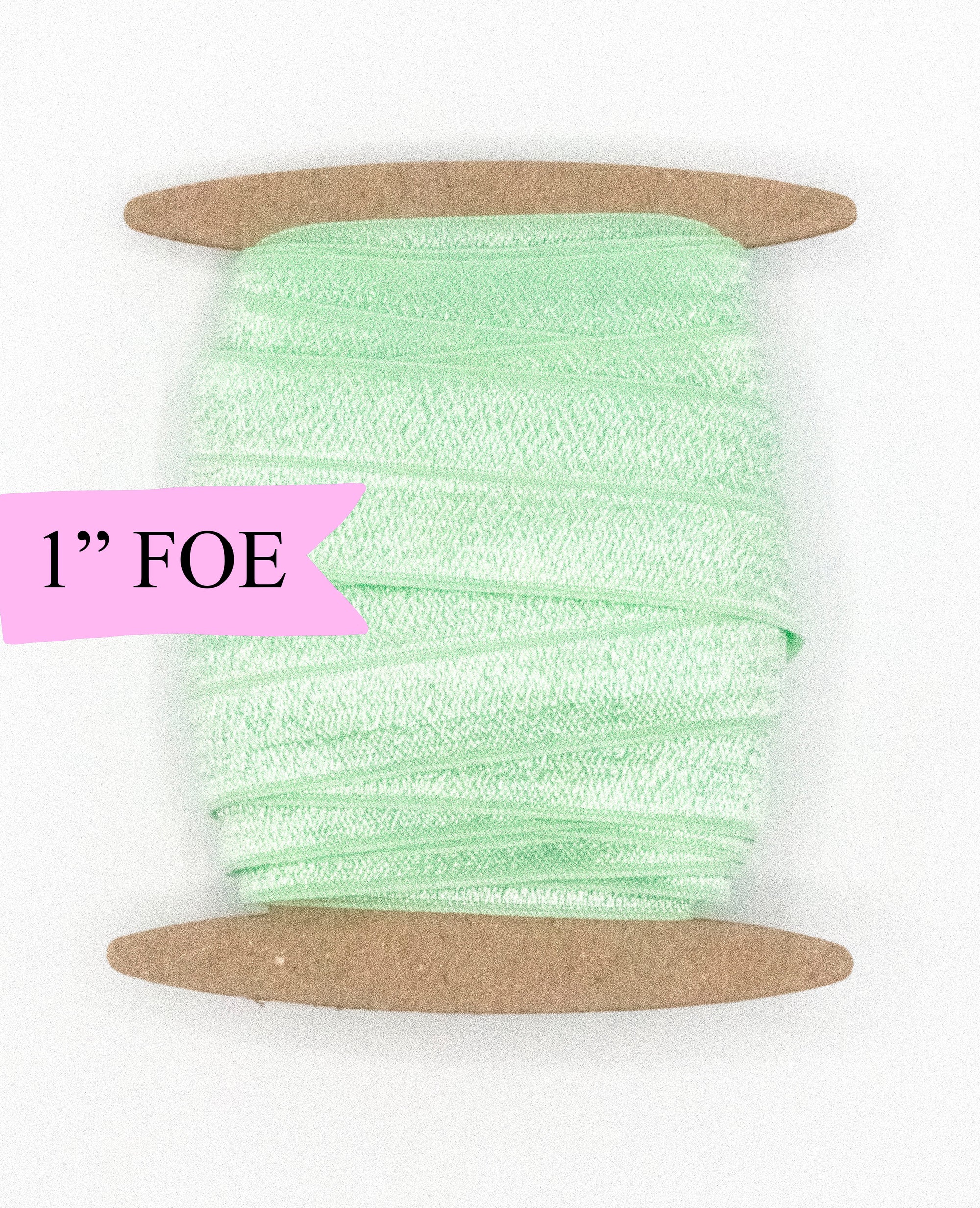 1" Fold Over Elastic Pastel Green Elastic