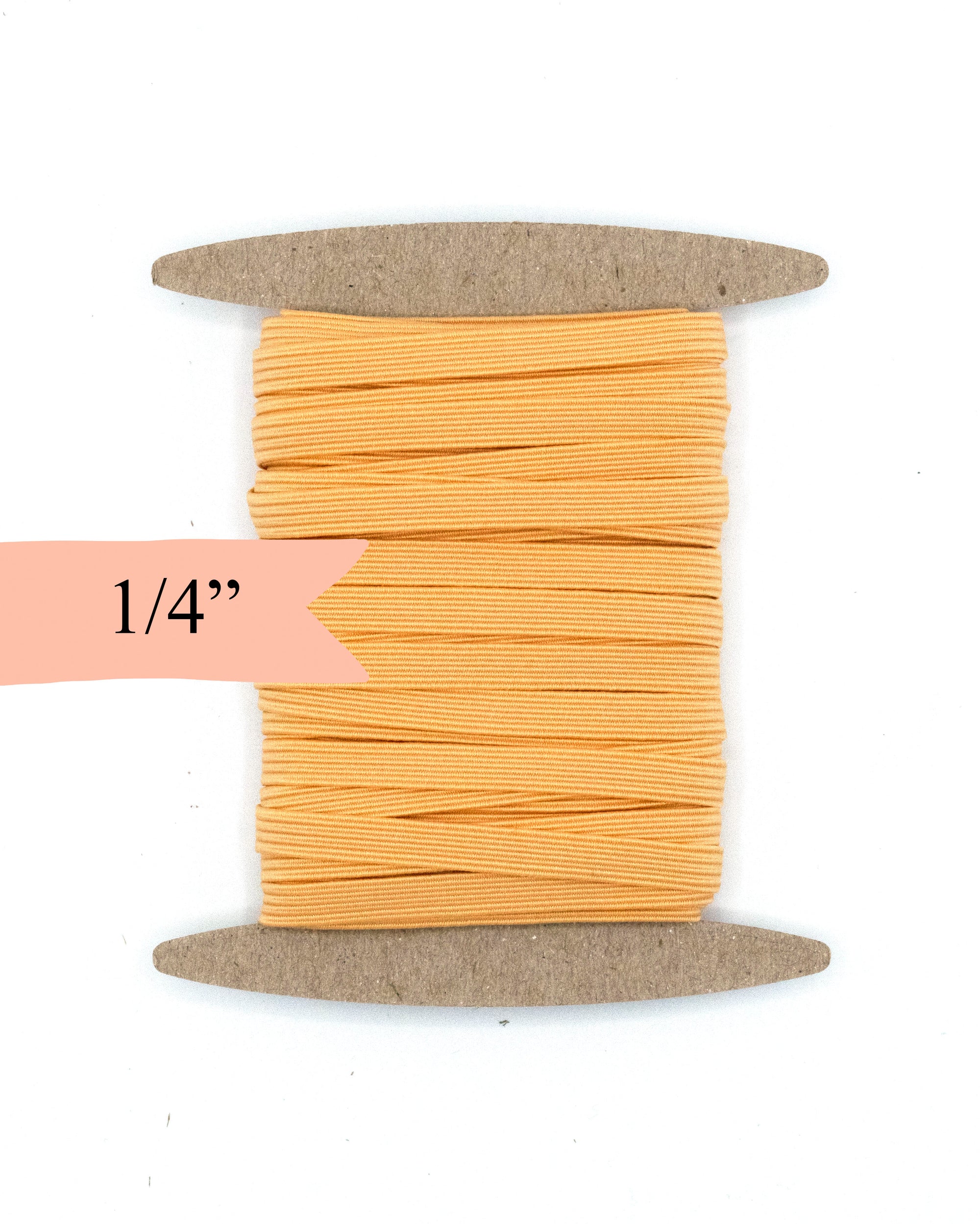 1/4 inch Elastic Pastel Orange Elastic