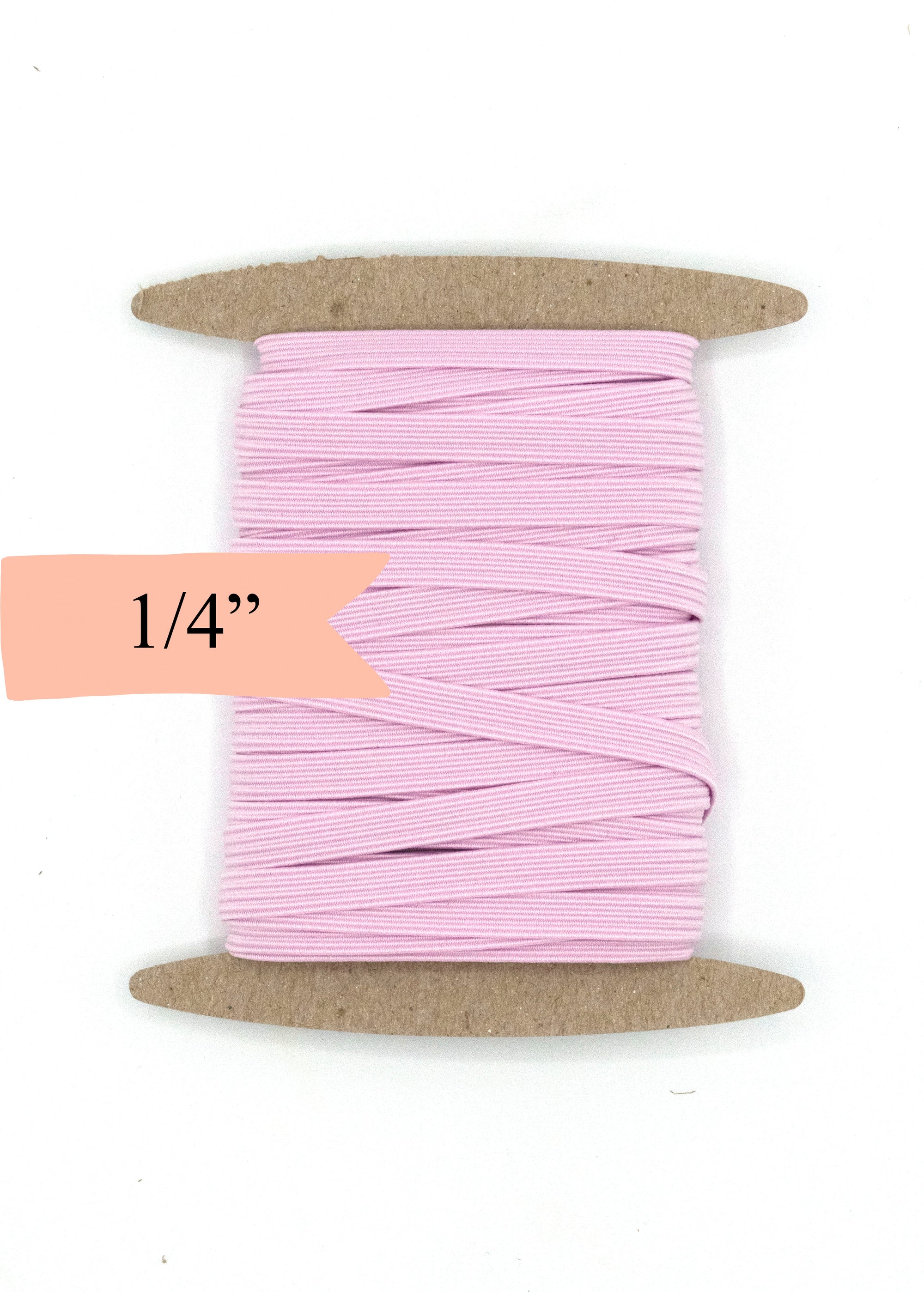 1/4 inch Elastic Pastel Pink Elastic