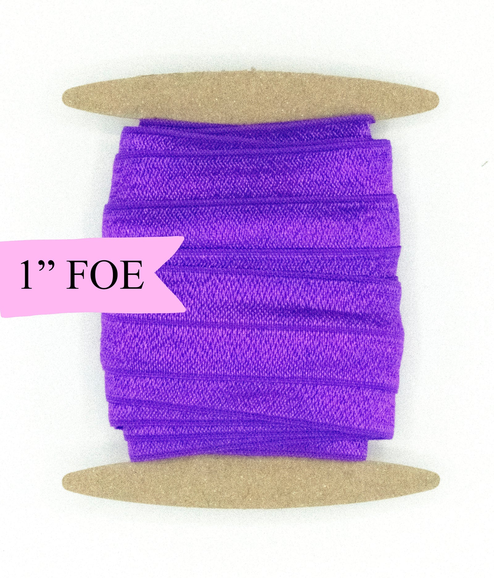 1" Fold Over Elastic Purple Elastic