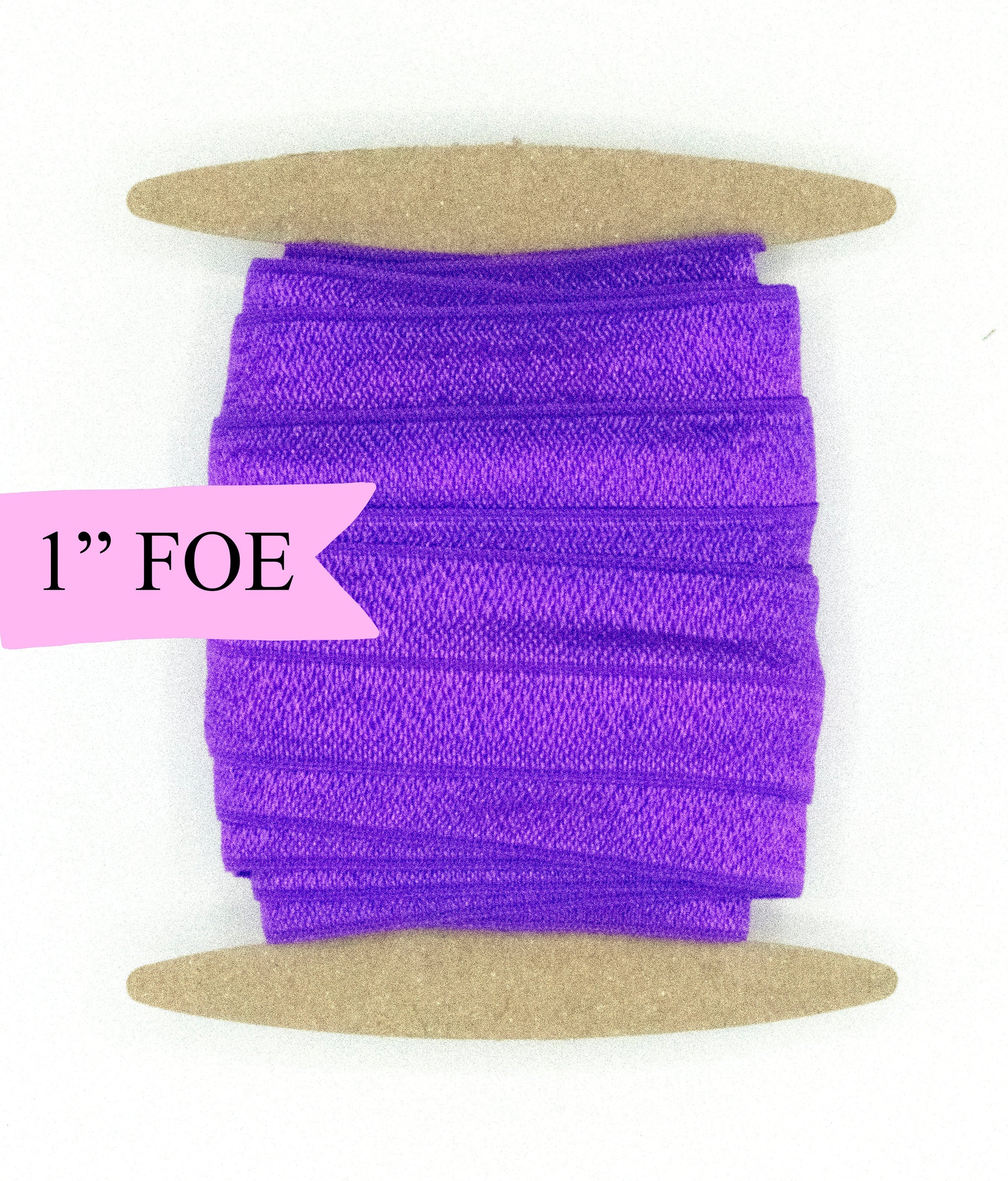 Rainbow 'F*ck this sh*t' on white fold over elastic, FOE, one inch