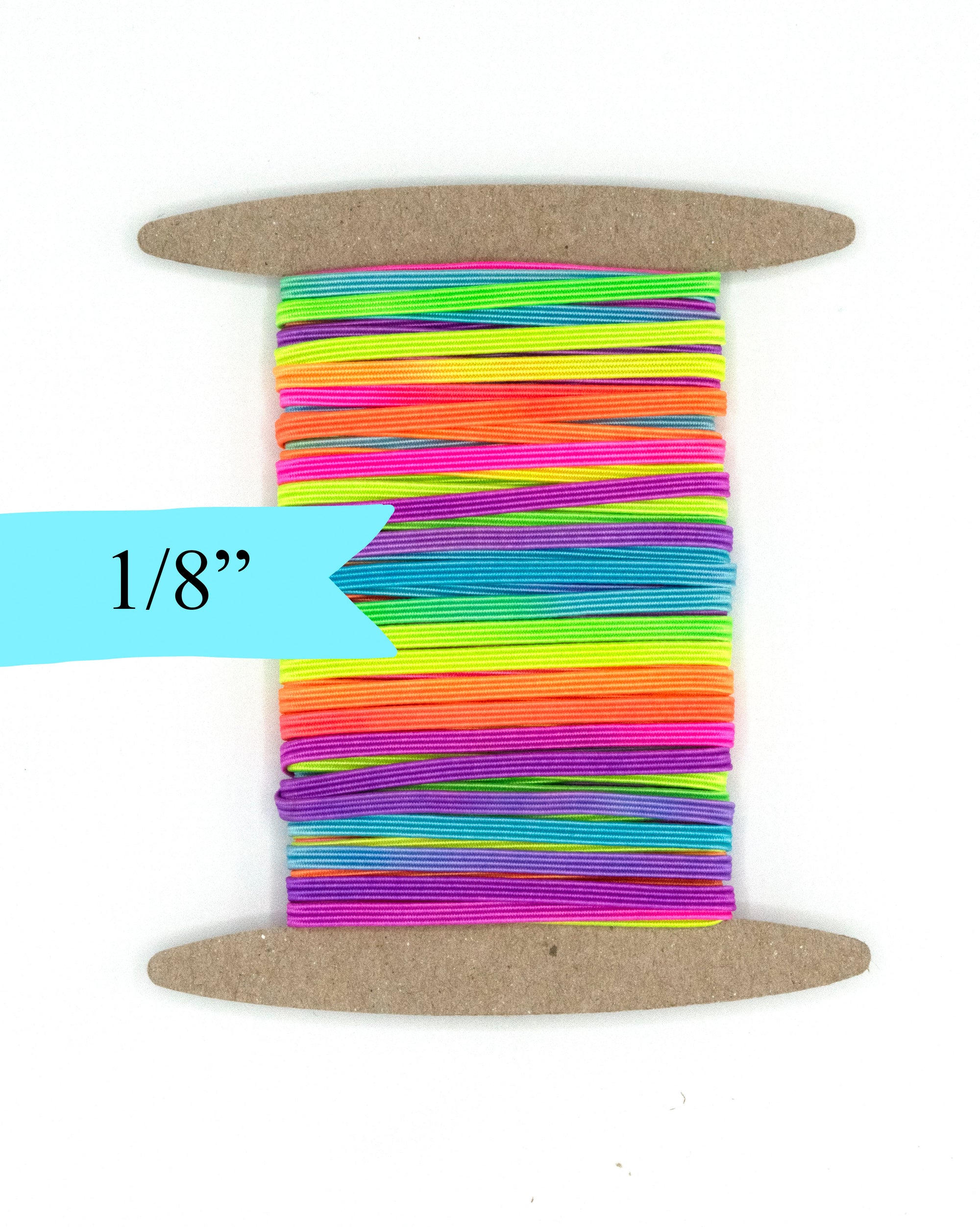 1/8 inch Elastic Rainbow Elastic