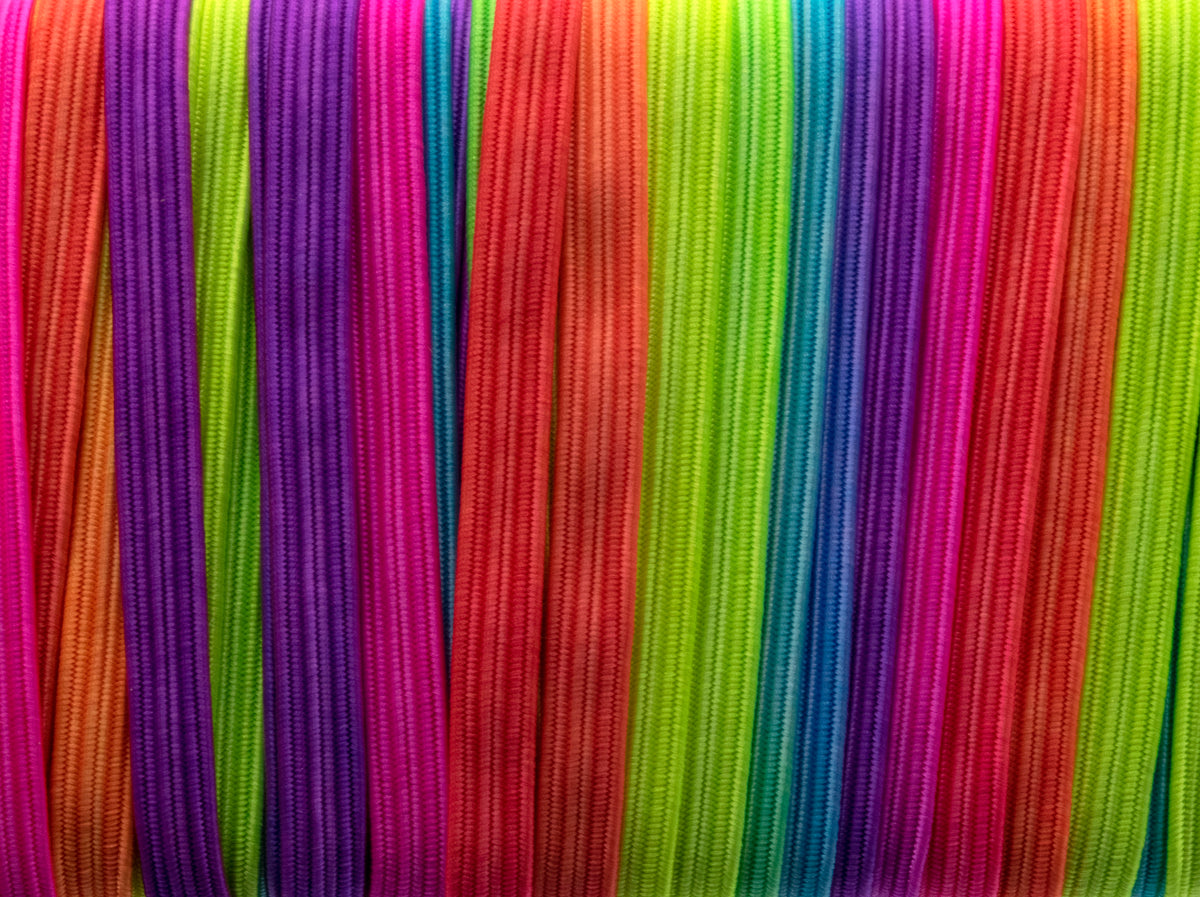 1/4 inch Elastic Rainbow Elastic
