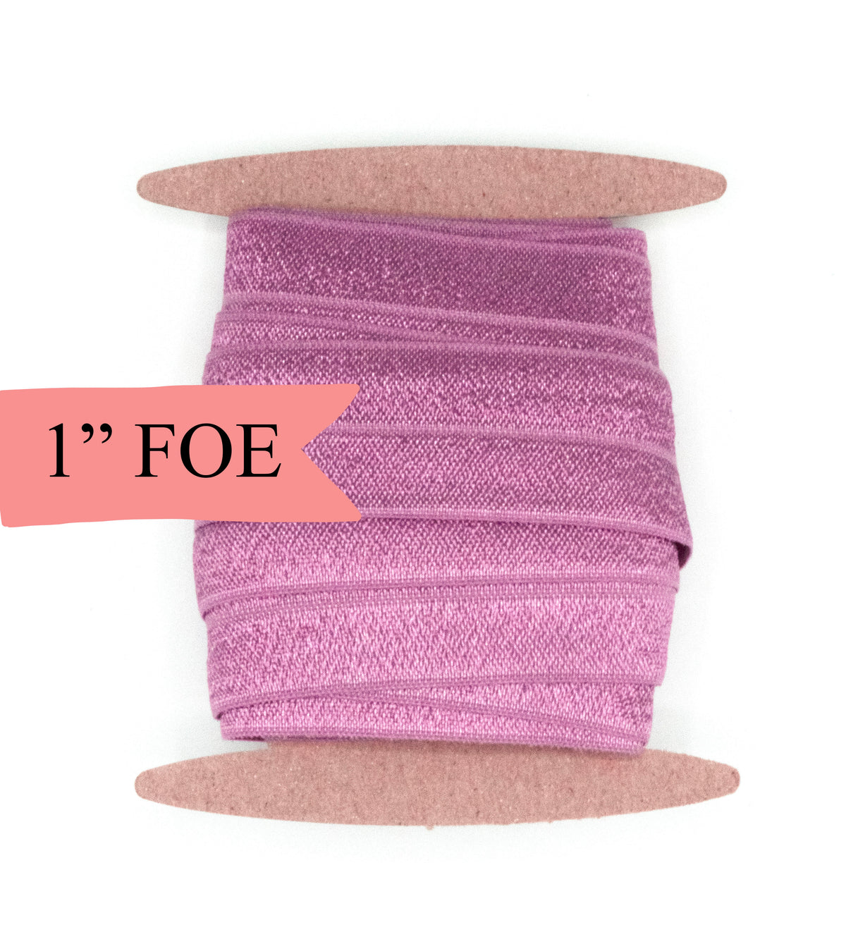 1&quot; Fold Over Elastic Rosy Mauve Elastic