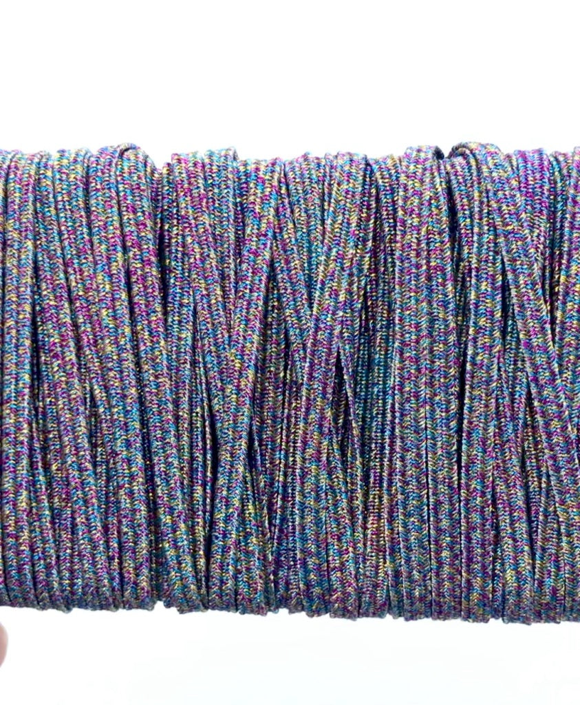 1/8 inch Elastic Metallic Confetti Elastic