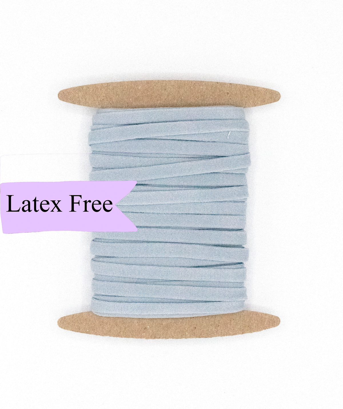 Latex Free Elastic Light Smokey Blue 5mm