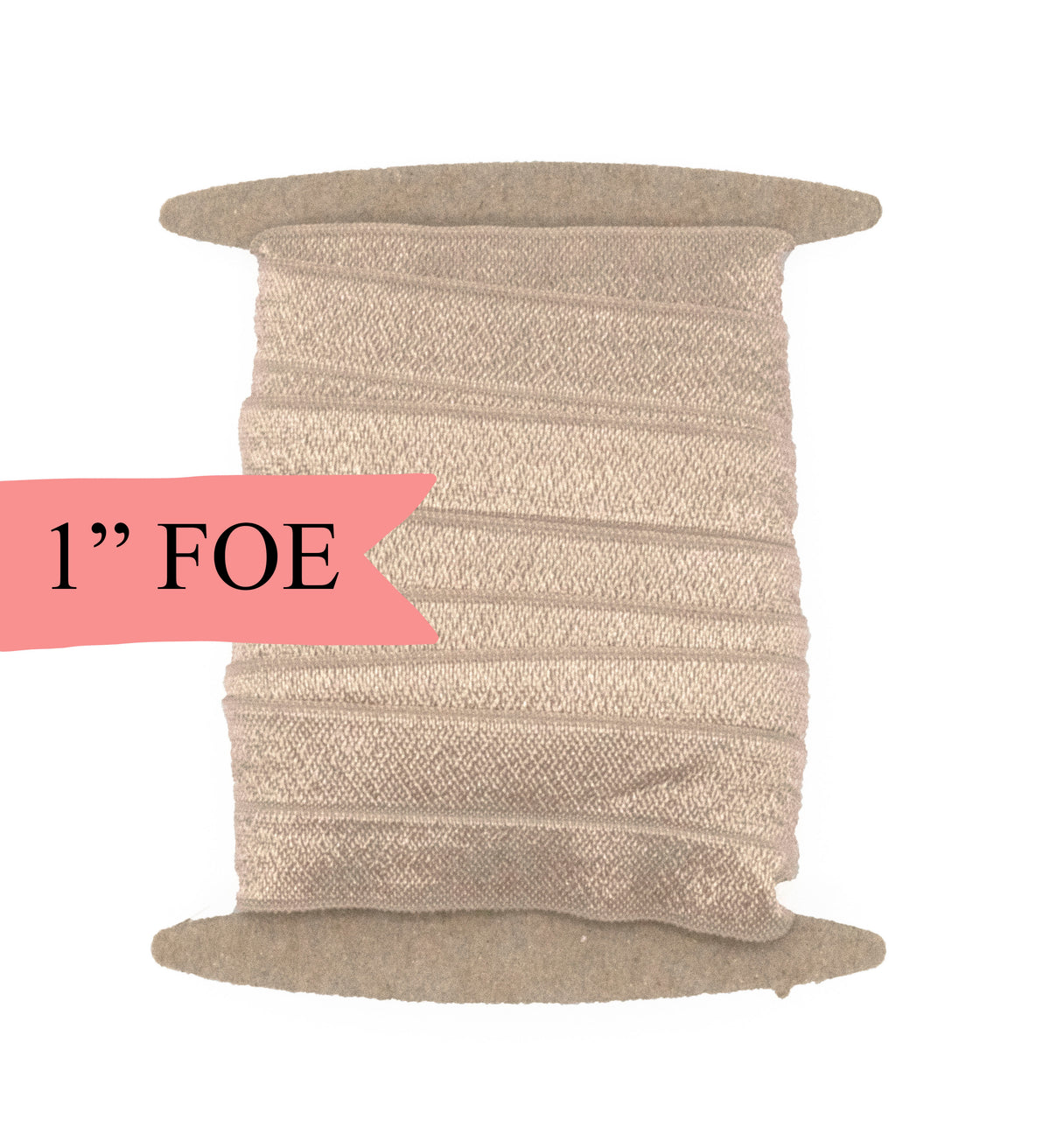 1&quot; Fold Over Elastic Taupe Elastic