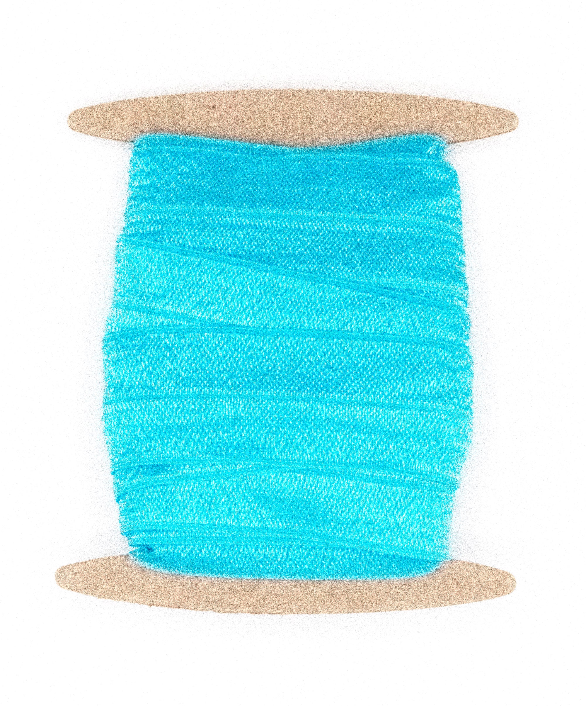 1" Fold Over Elastic Turquoise Elastic