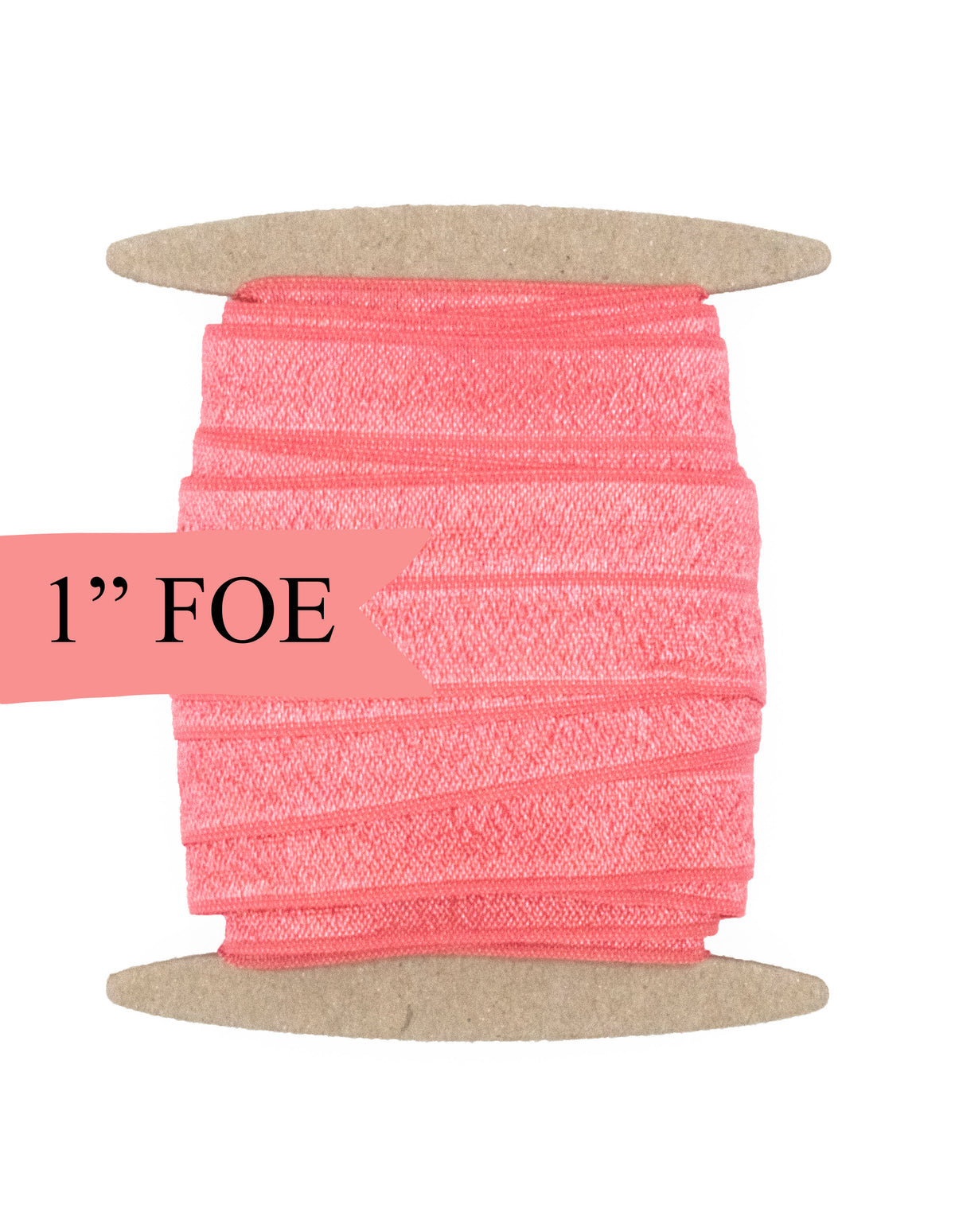 1&quot; Fold Over Elastic Watermelon Pink Elastic