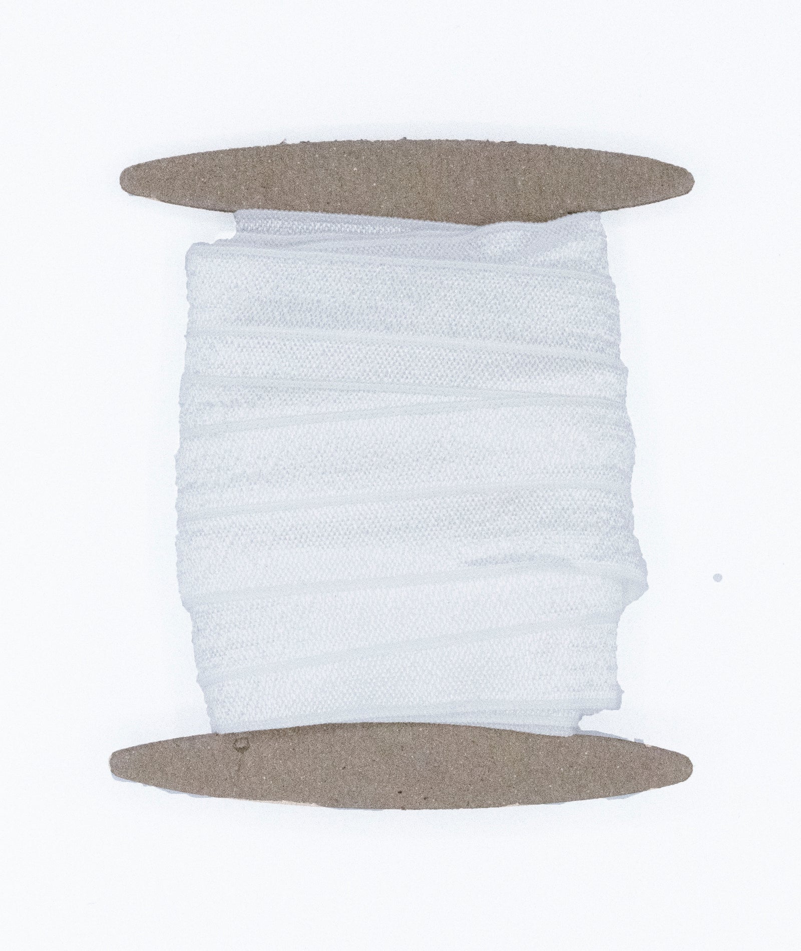1" Fold Over Elastic White Elastic