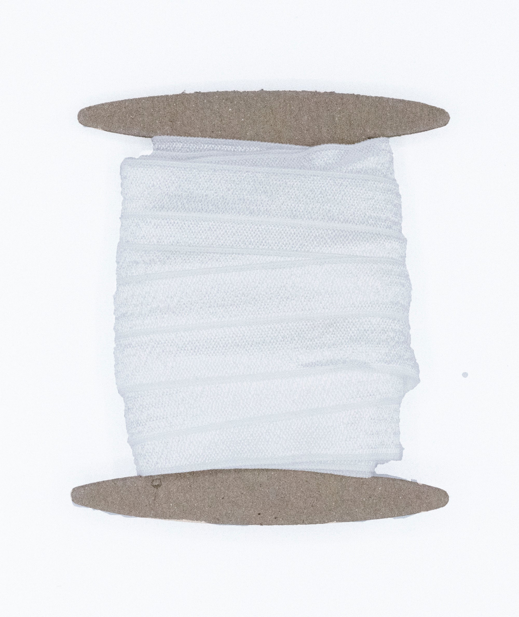 1" Fold Over Elastic White Elastic