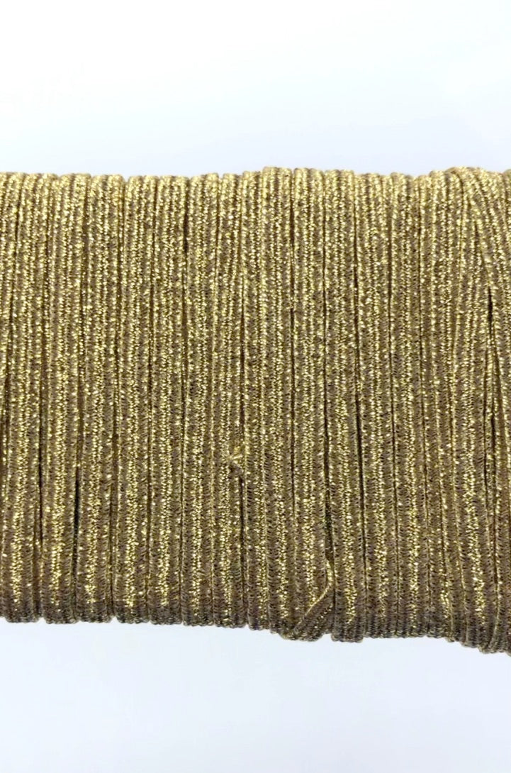 1/8 inch Elastic Metallic Gold Elastic