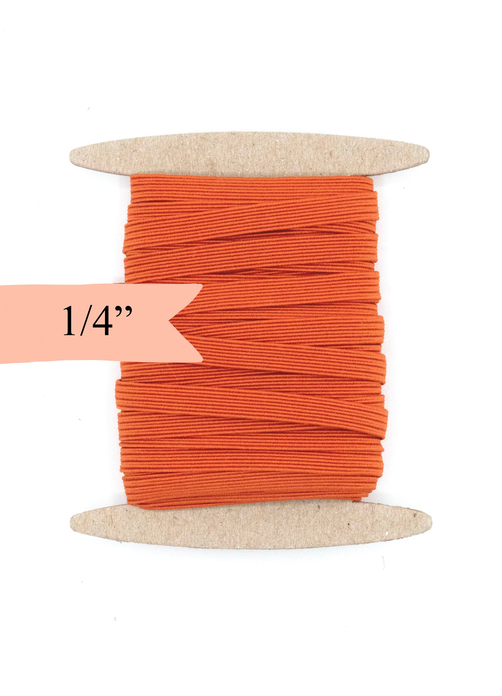 1/4 inch Elastic Burnt Orange Elastic