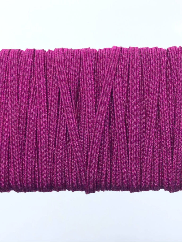 1/8 inch Elastic Metallic Magenta Elastic