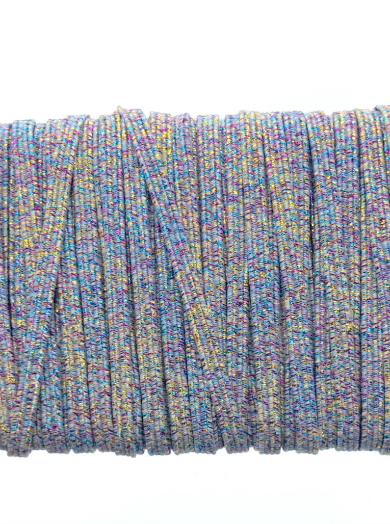 1/8 inch Elastic Metallic Light Confetti Elastic