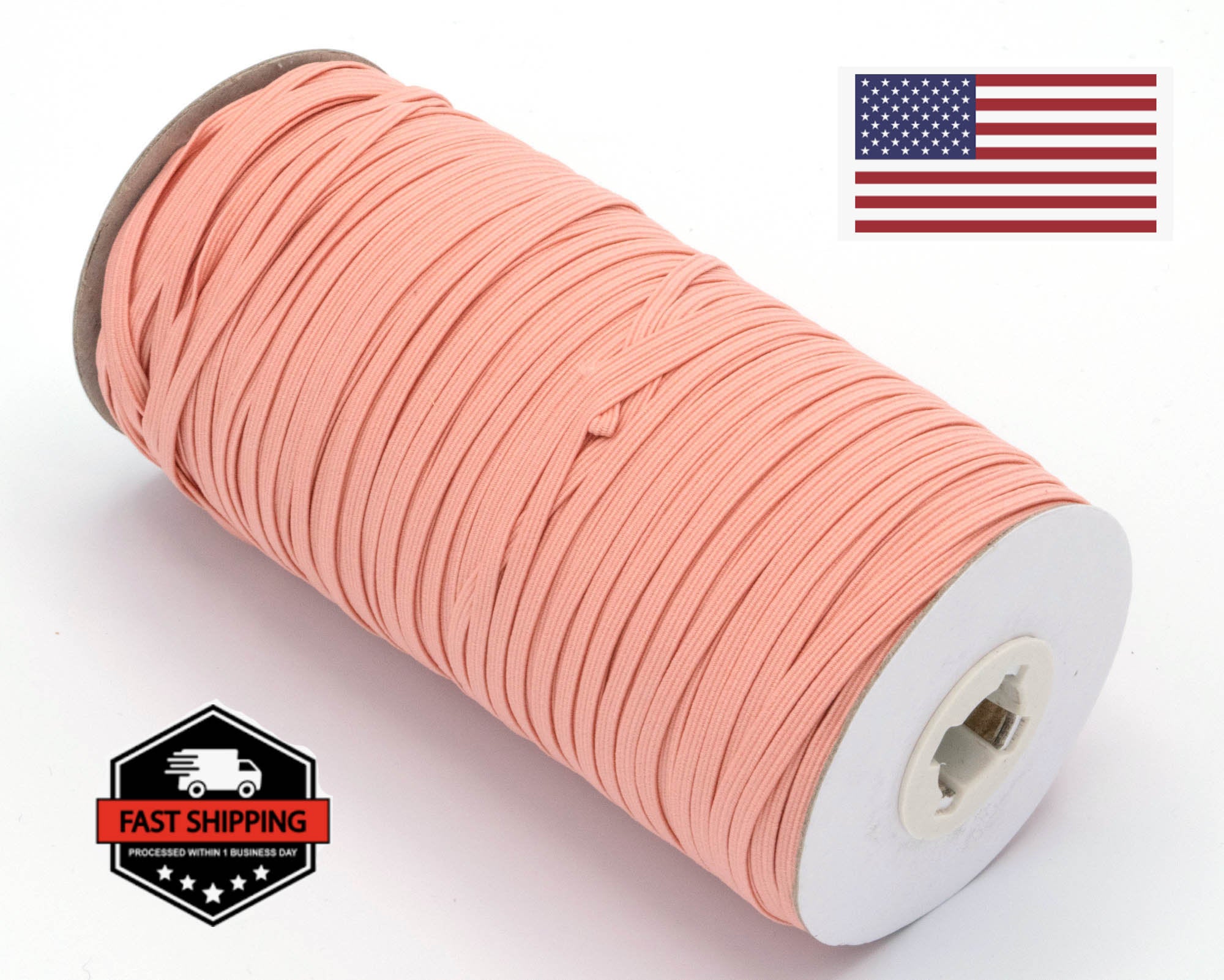 1/8 inch Elastic Light Salmon Elastic