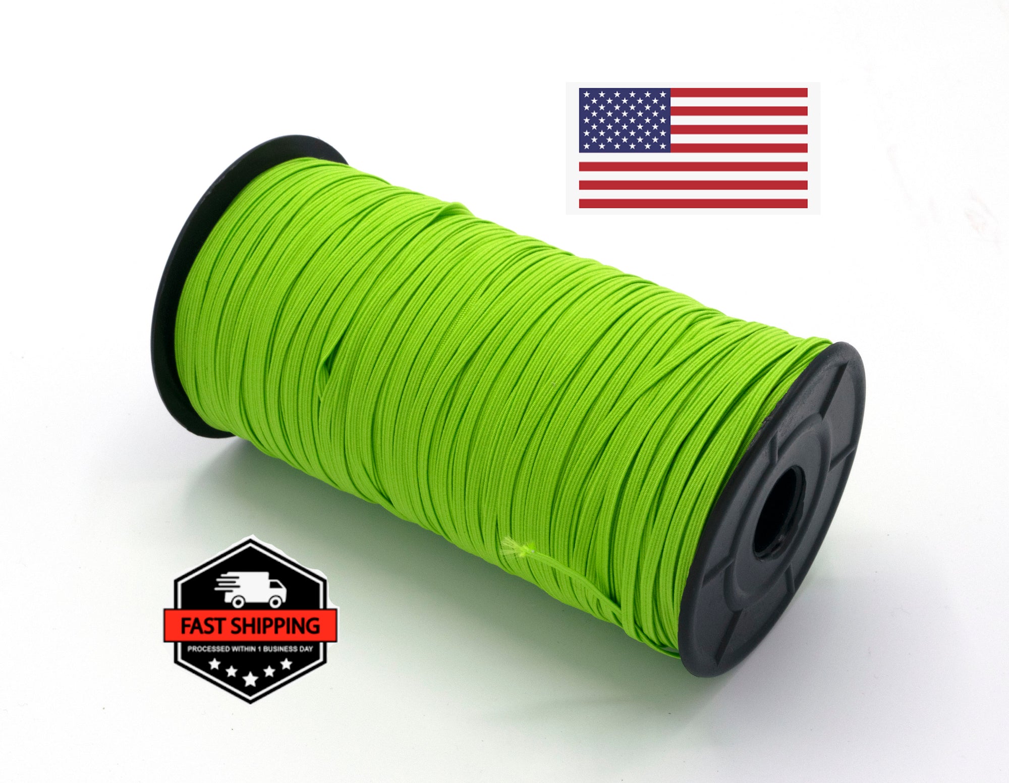 1/8 inch Elastic Apple Green Elastic