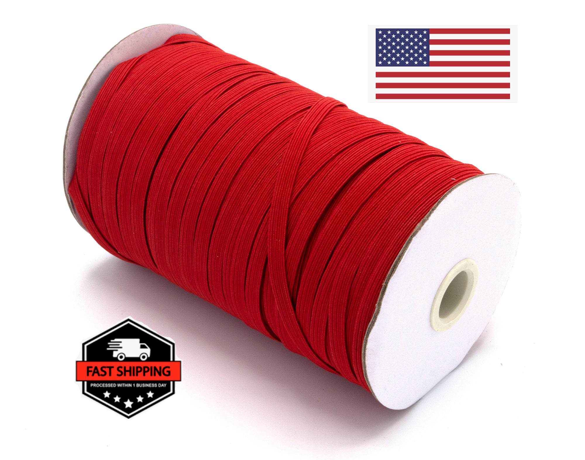 1/4 inch Elastic Bright Red Elastic