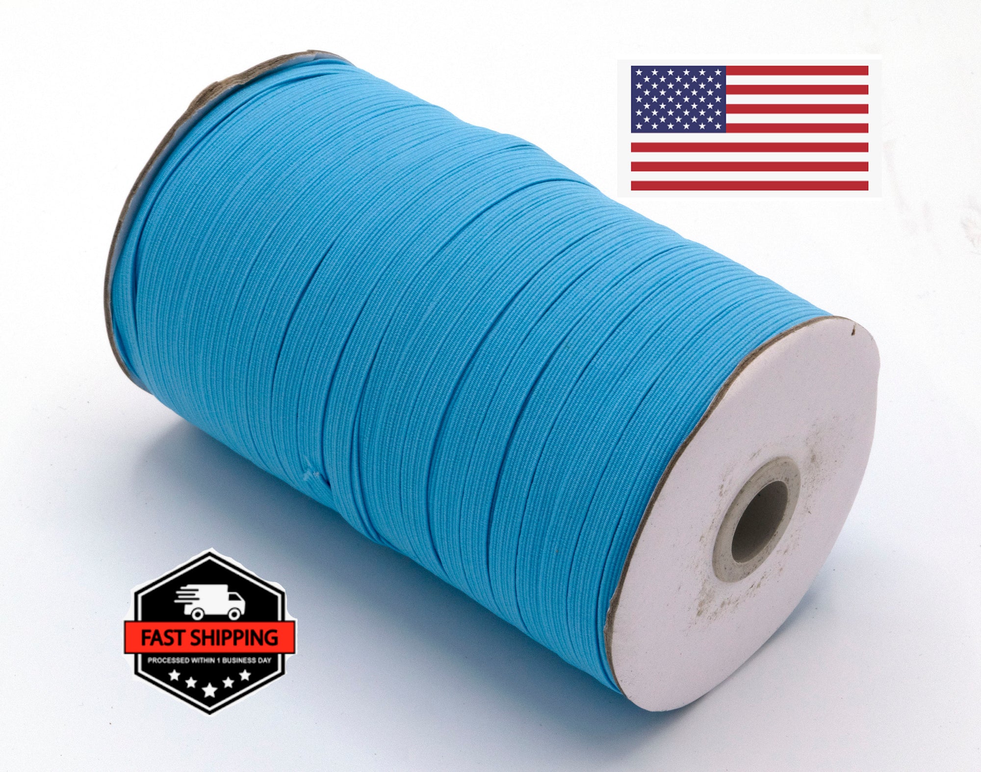 1/4 inch Elastic Blue Mist Elastic