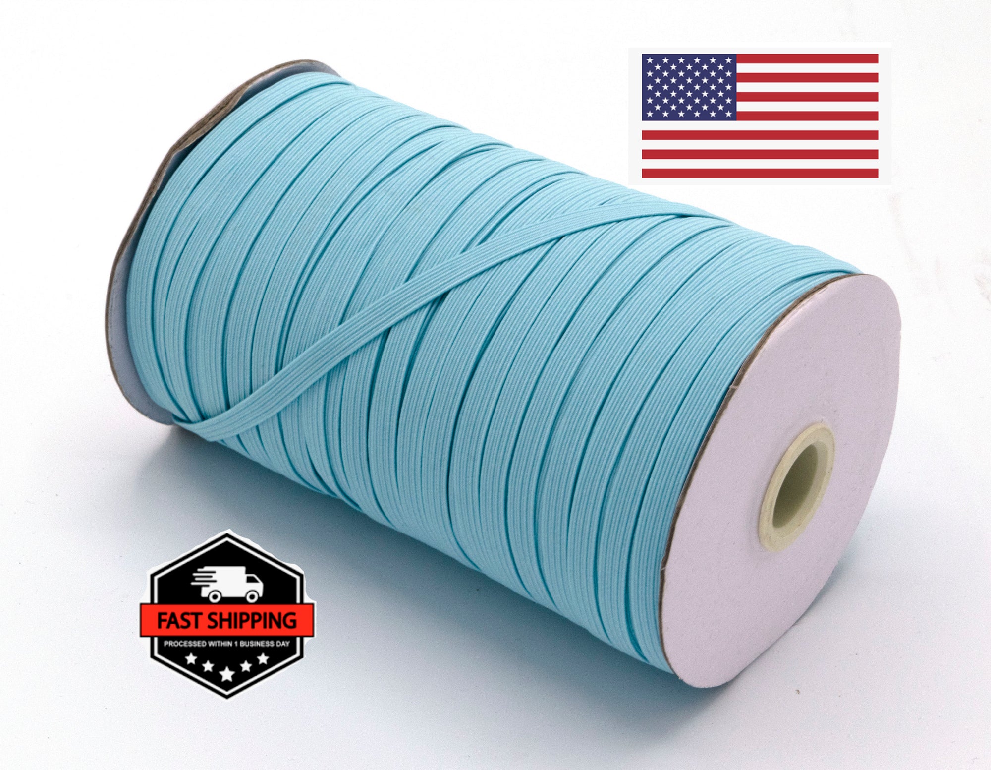 1/4 inch Elastic Light Blue Elastic