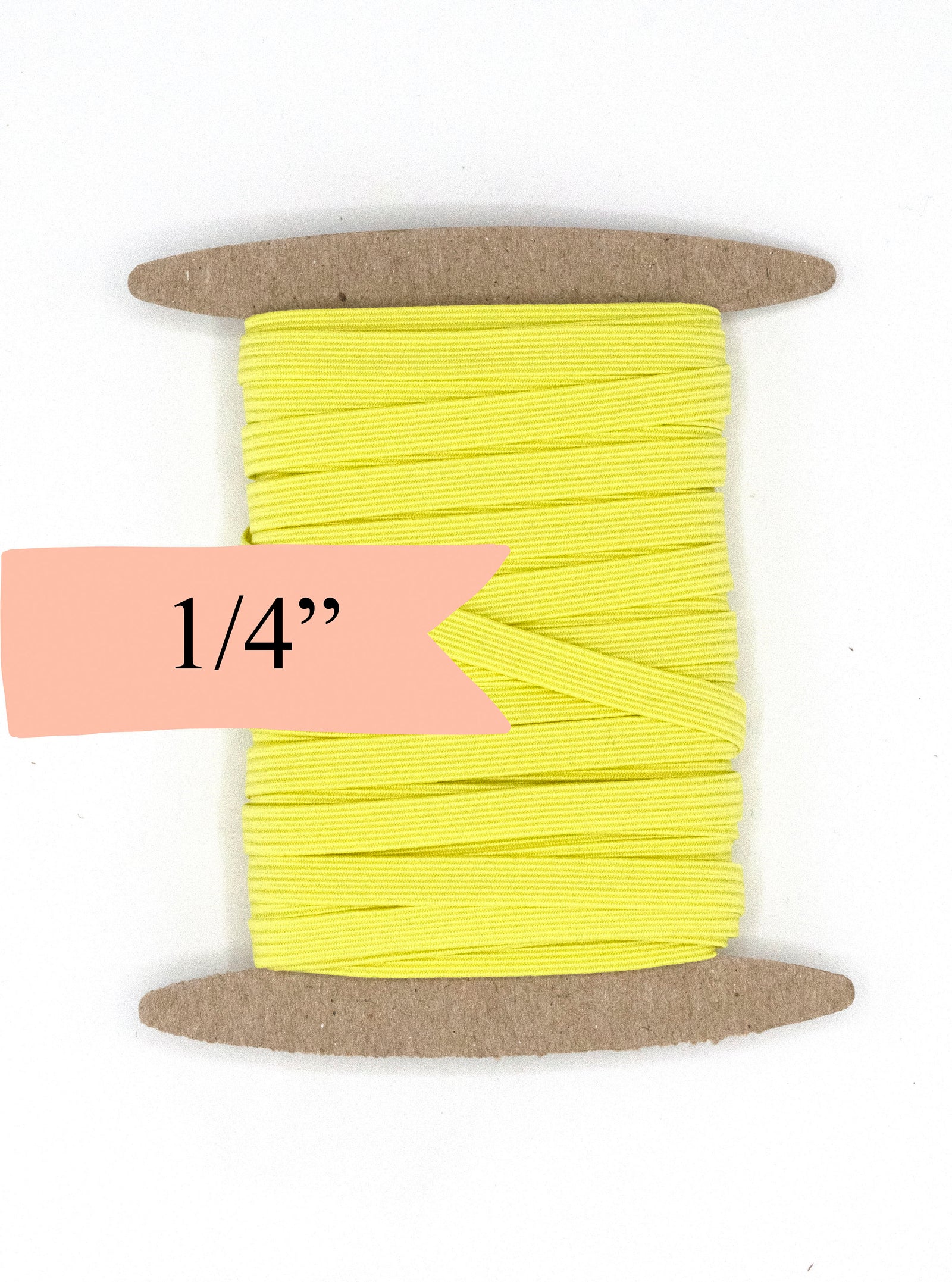 1/4 inch Elastic Pastel Lemon Yellow Elastic