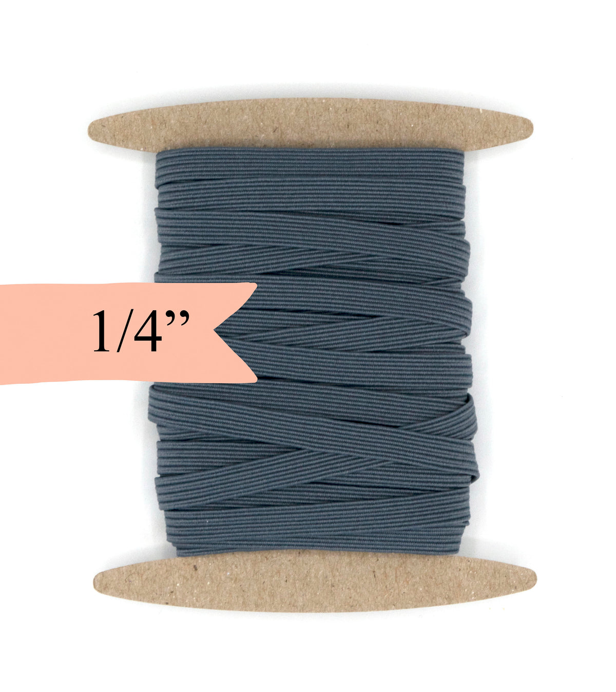 1/4 inch Elastic Metal Grey Elastic