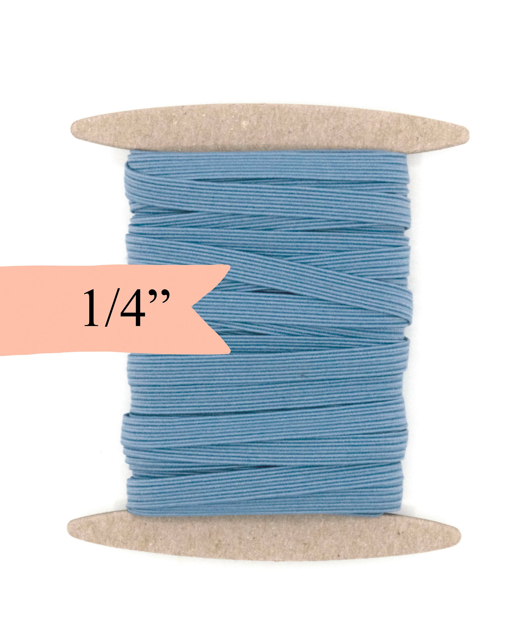 1/4 inch Elastic Light Denim Blue Elastic