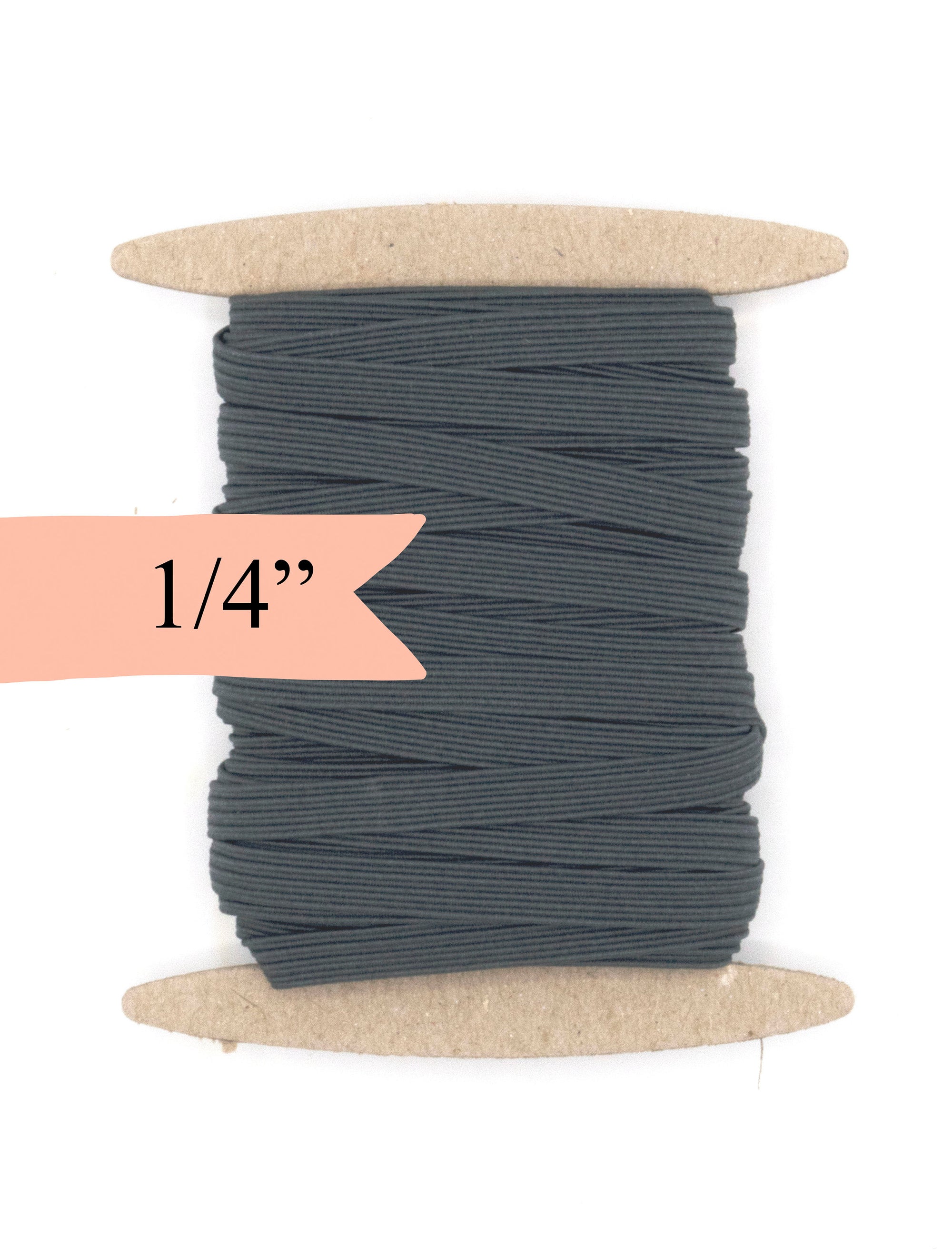 1/4 inch Elastic Charcoal Skinny Elastic