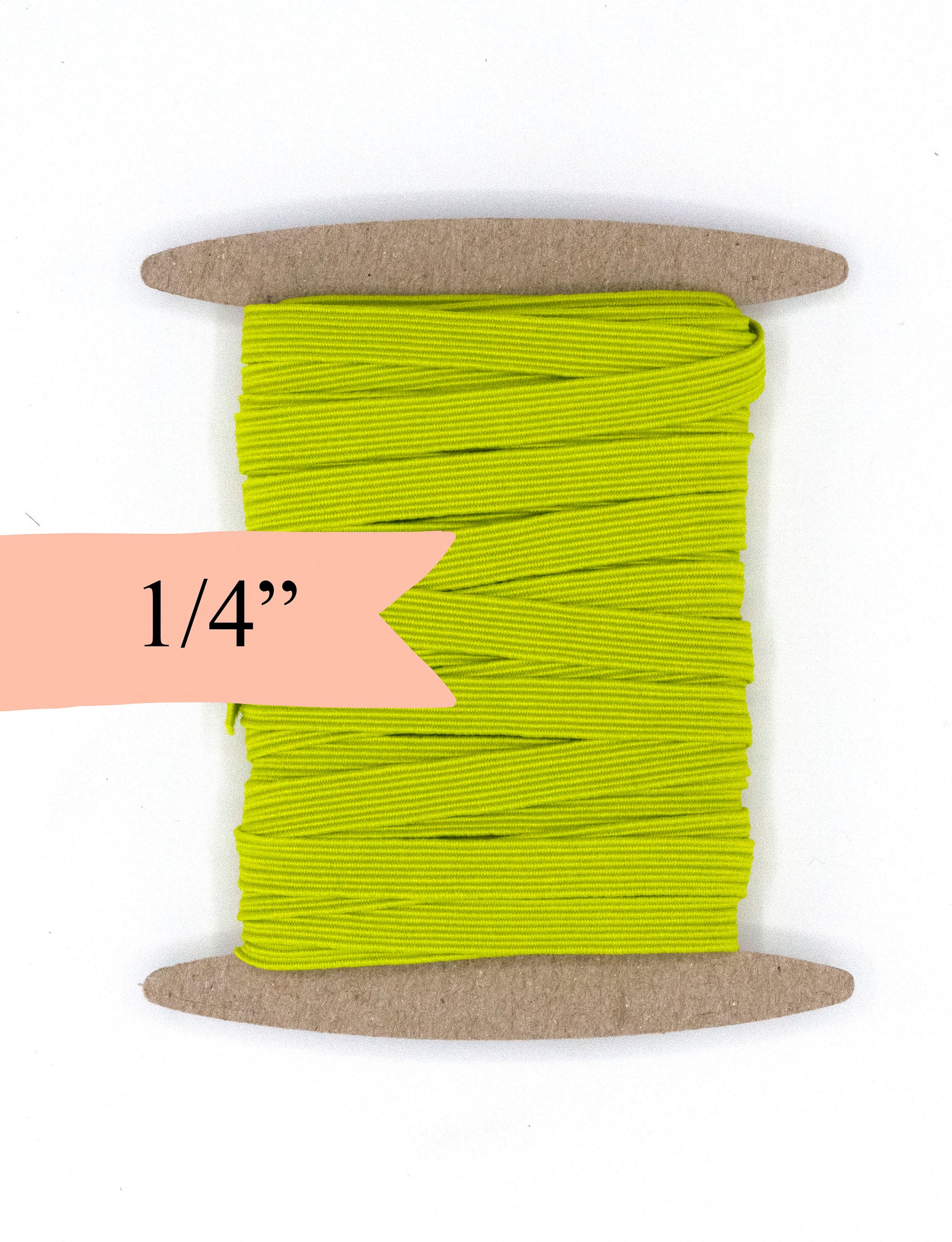 1/4 inch Elastic Pear Green Elastic