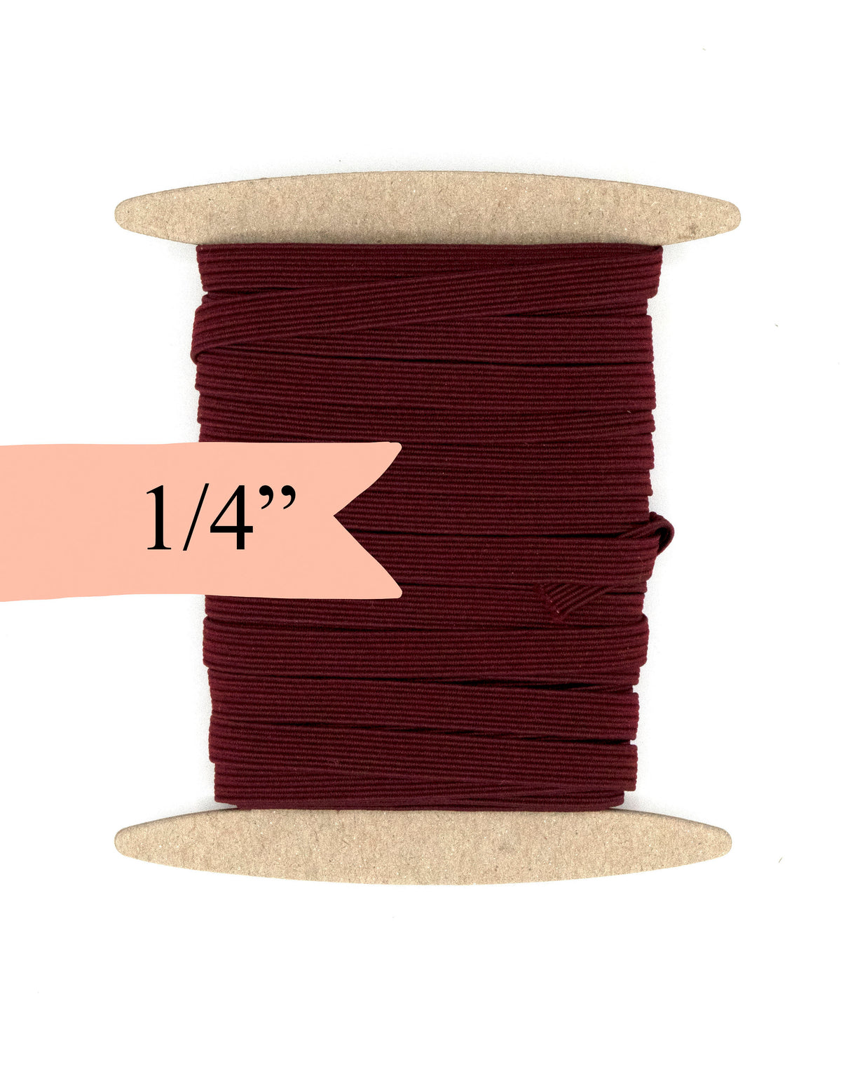 1/4 inch Elastic Burgundy Elastic