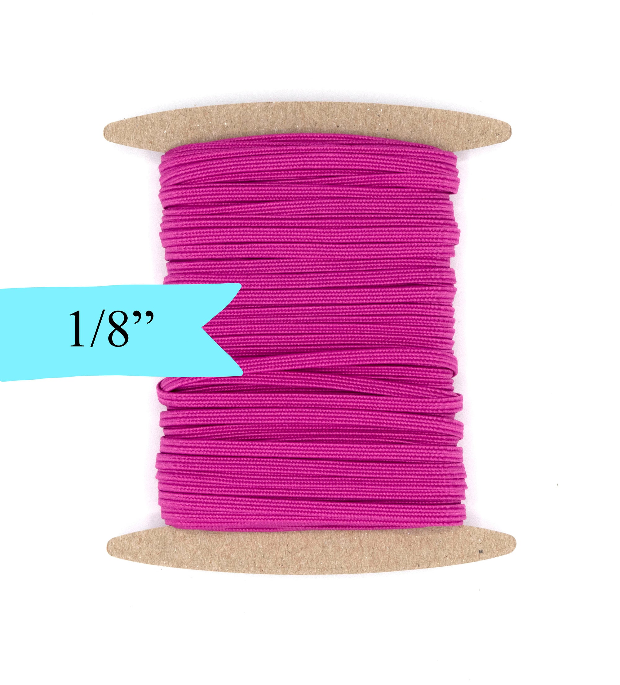 1/8 inch Elastic Azalea Pink Elastic