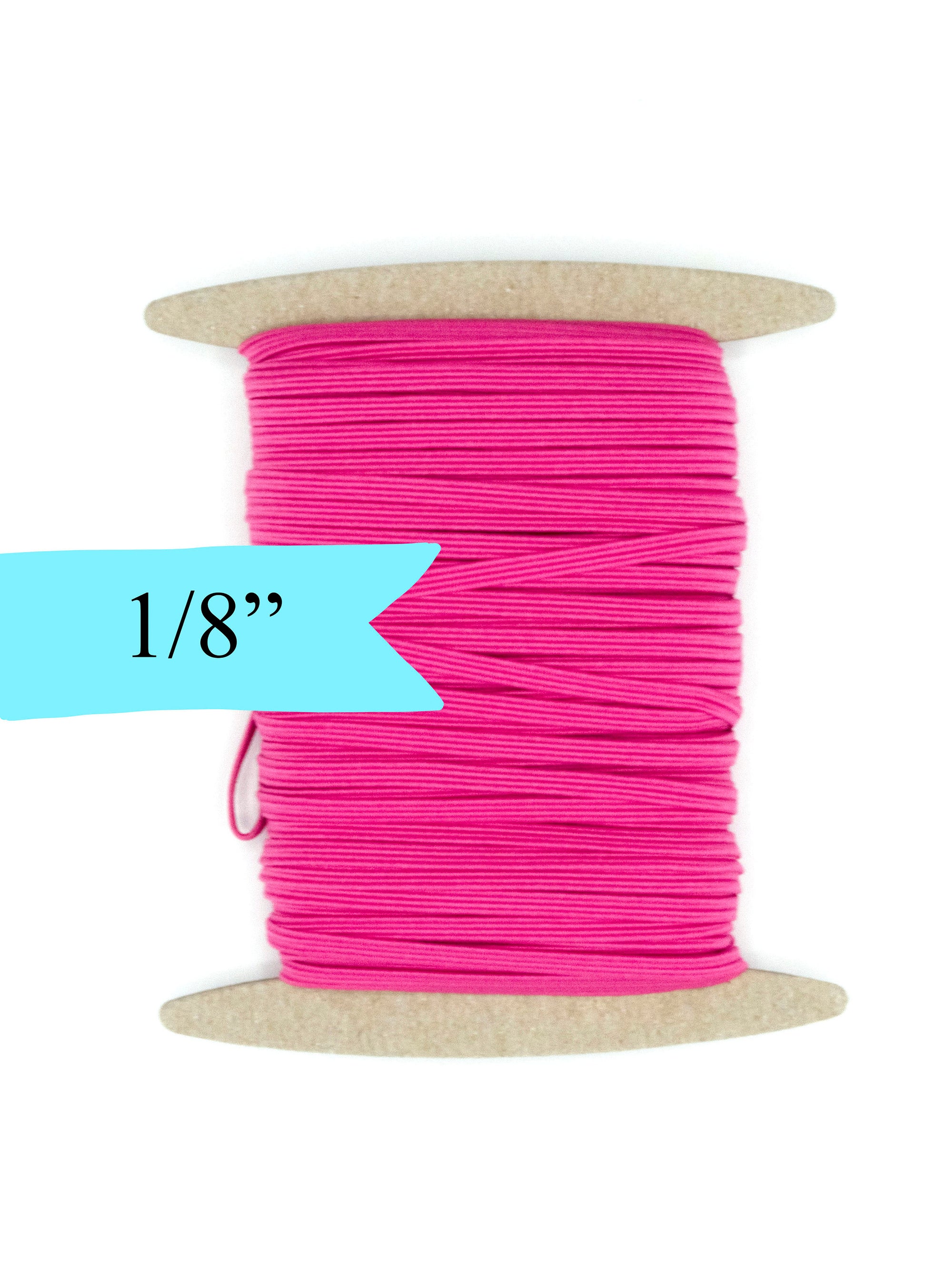 1/8 inch Elastic Barbie Pink Elastic