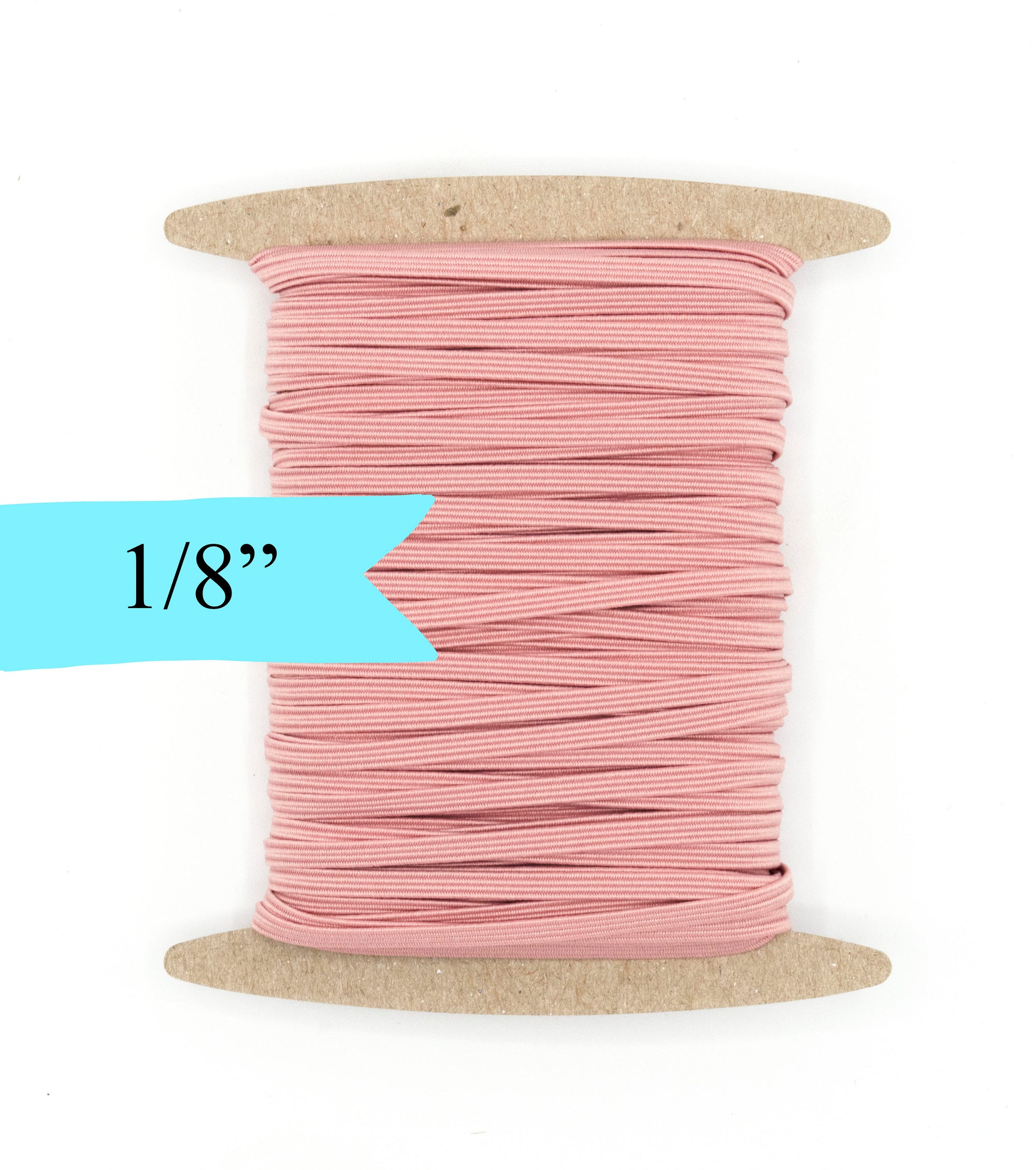 1/8 inch Elastic Blush Light Mauve Pink Elastic