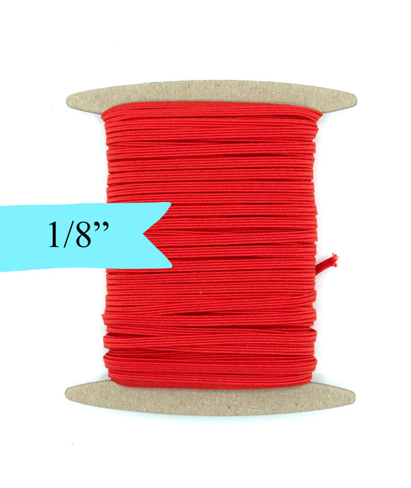 1/8 inch Elastic Bright Red Elastic - TinkerCrafts