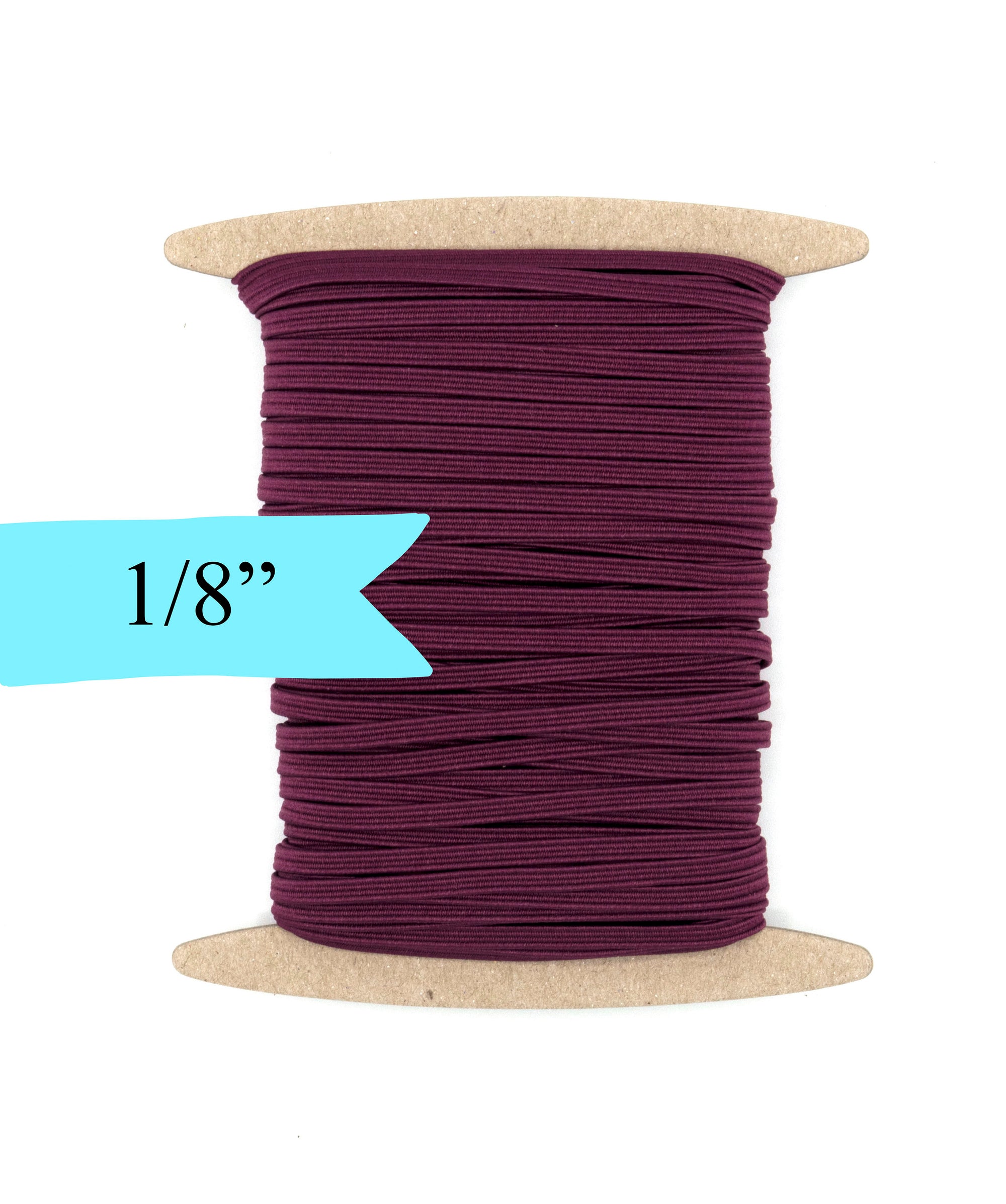 1/8 inch Elastic Burgundy Elastic