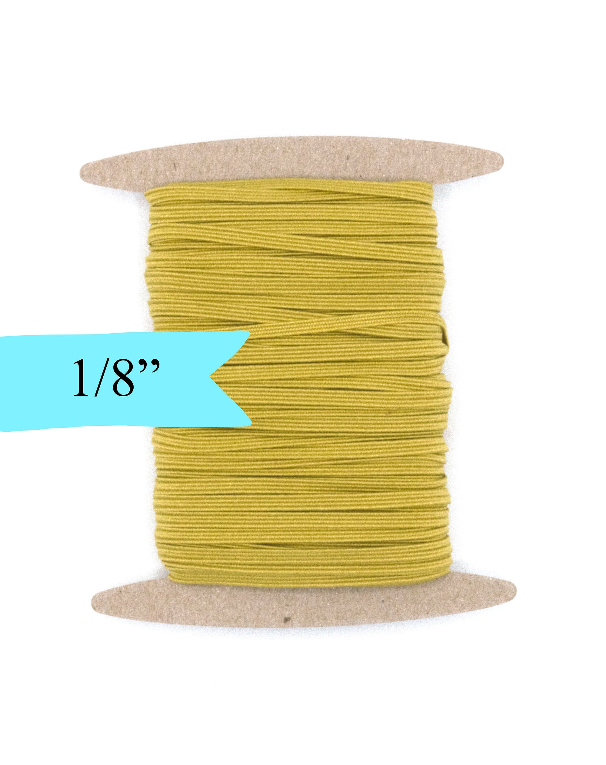 1/8 inch Elastic Dijon Yellow Elastic