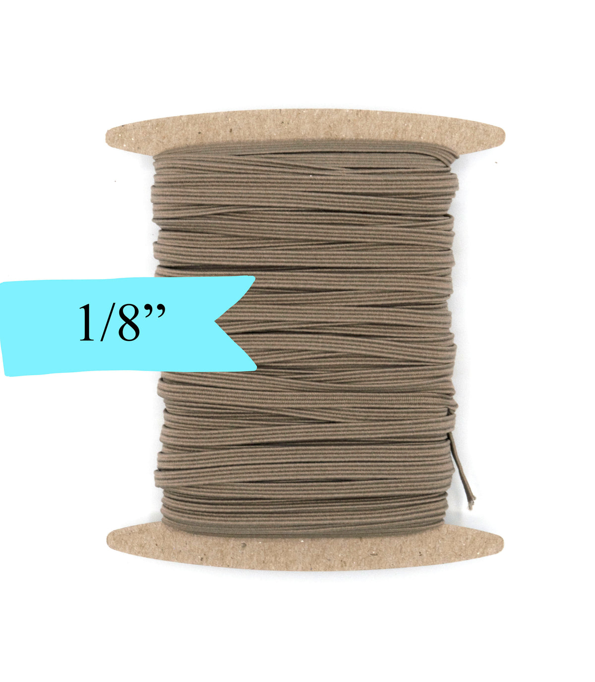 1/8 inch Elastic Khaki Tan Elastic