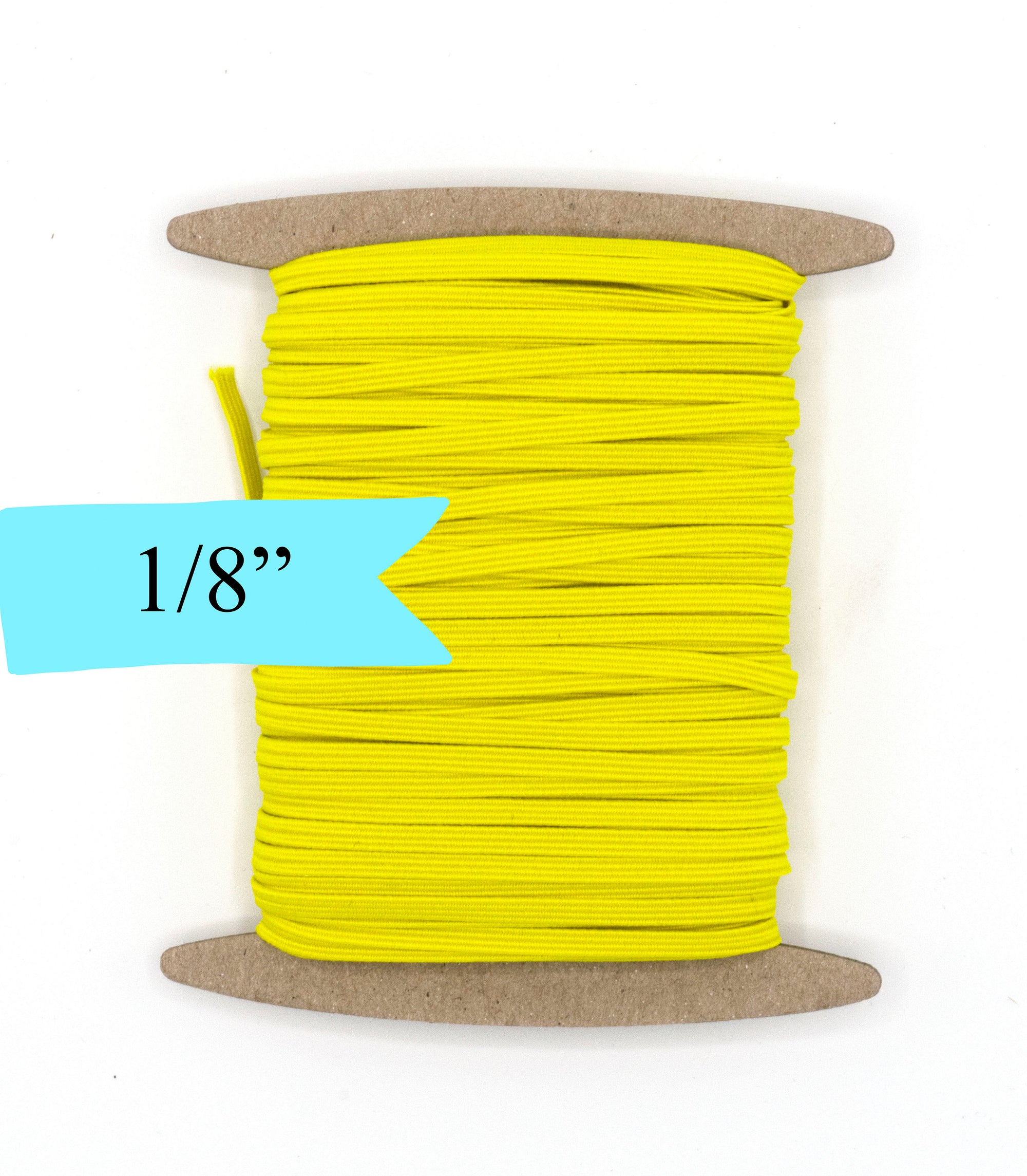 1/8 inch Elastic Lemon Yellow Elastic