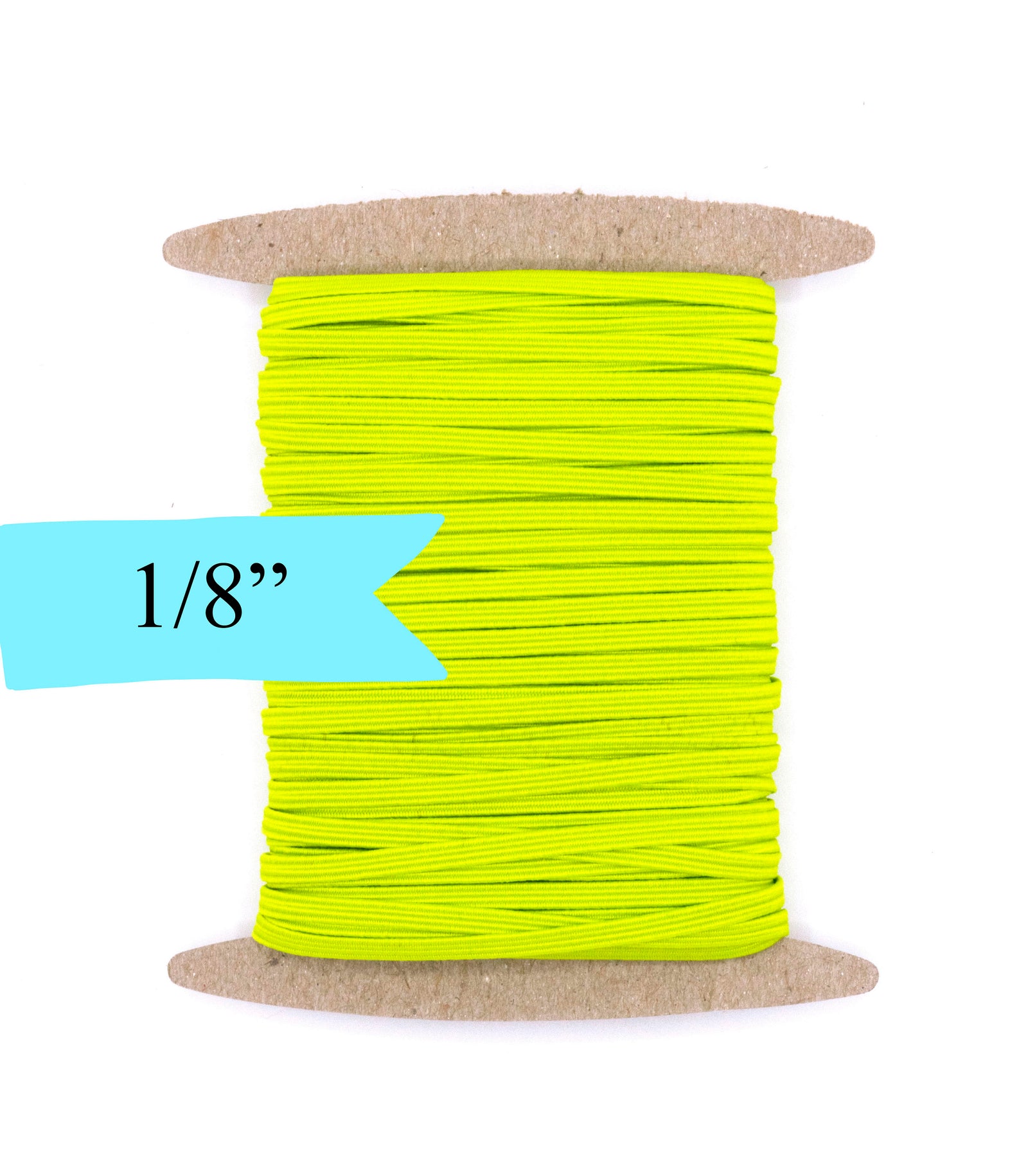1/8 inch Elastic Neon Green Elastic
