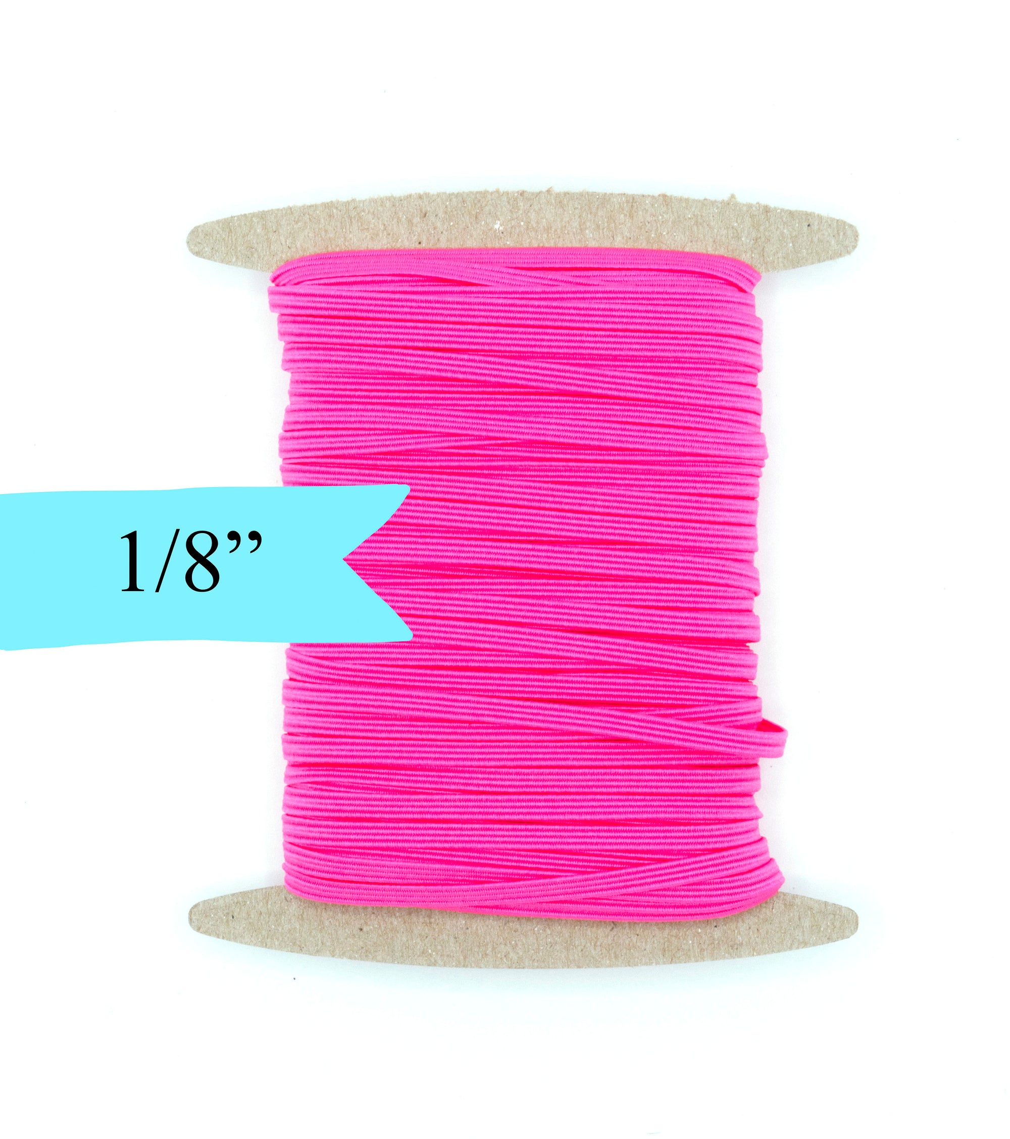 1/8 inch Elastic Passion Fruit Neon Hot Pink Elastic