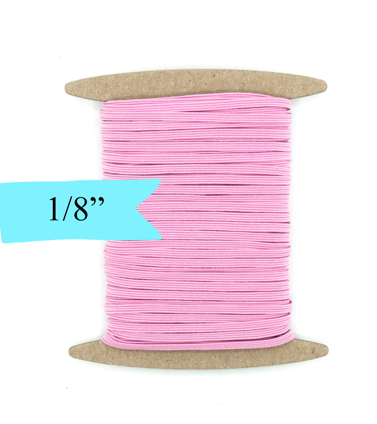 1/8 inch Elastic Peony Pink Elastic