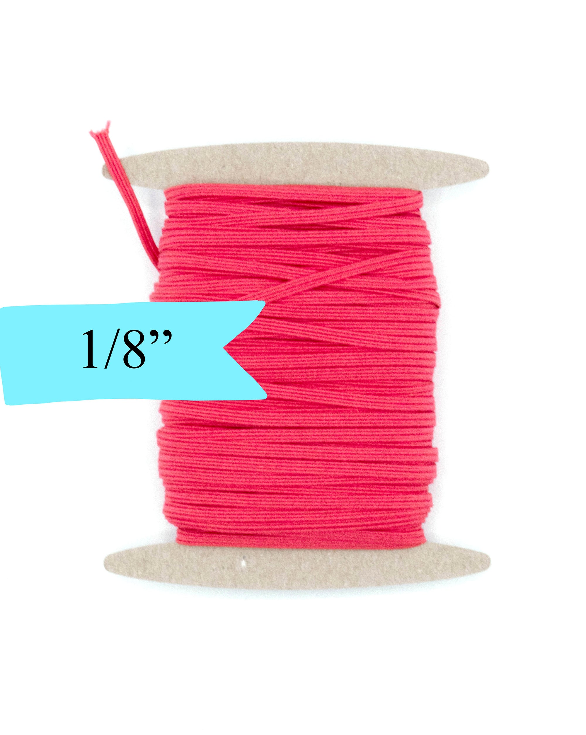 1/8 inch Elastic Watermelon Pink Elastic