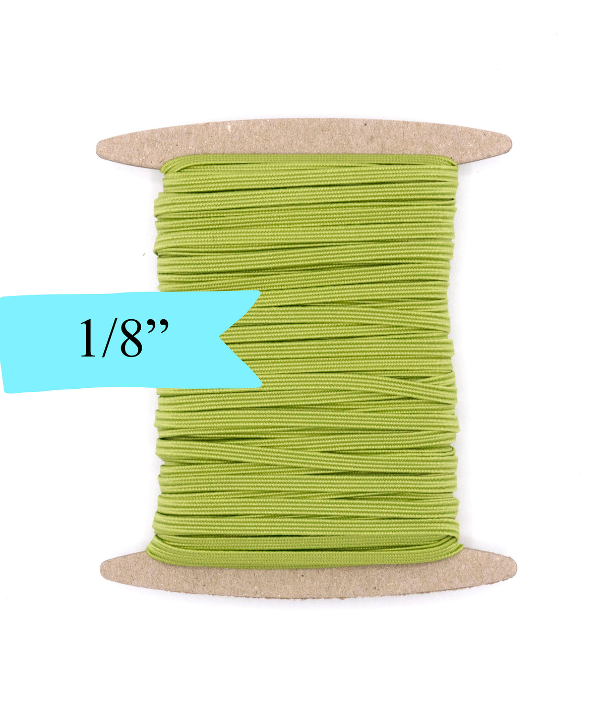 1/8 inch Elastic Spring Moss Green Elastic