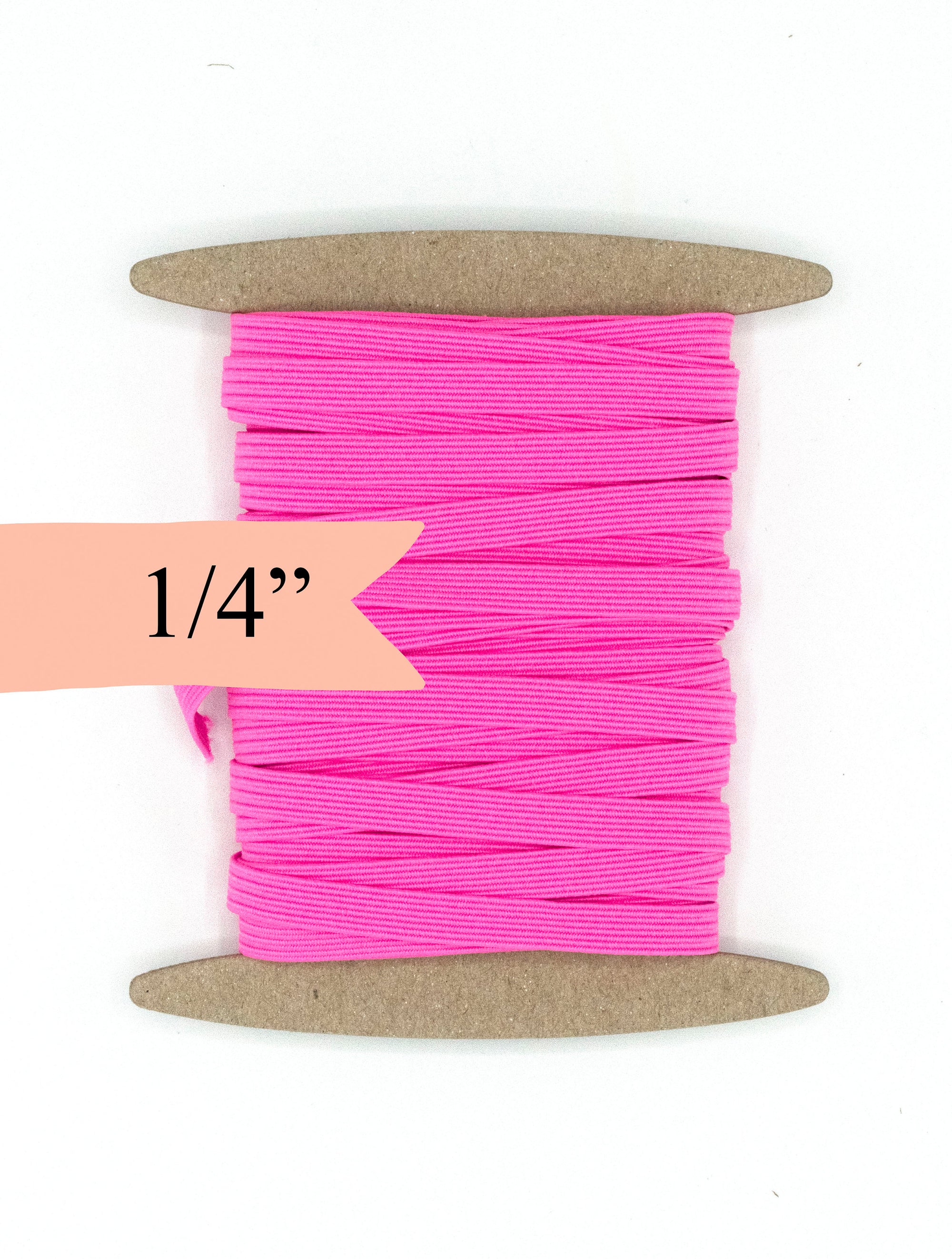 1/4 inch Elastic Bright Pink Elastic