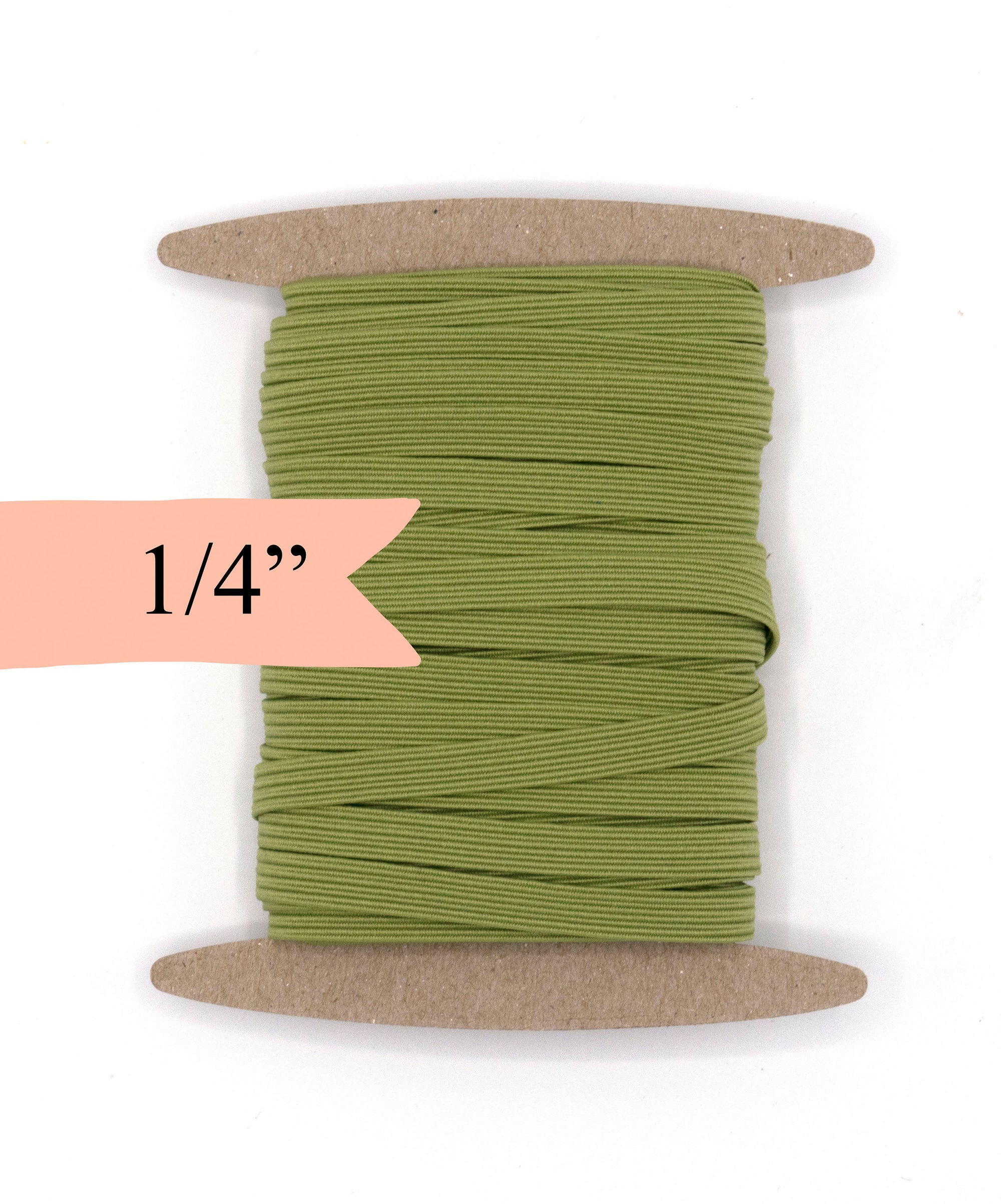 1/4 inch Elastic Soft Pine Green Elastic