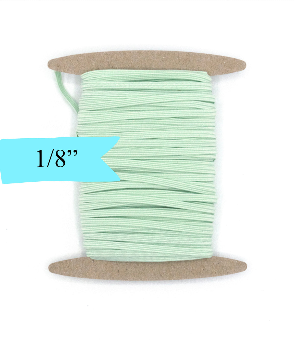 1/8 inch Elastic Icy Mint Green Elastic