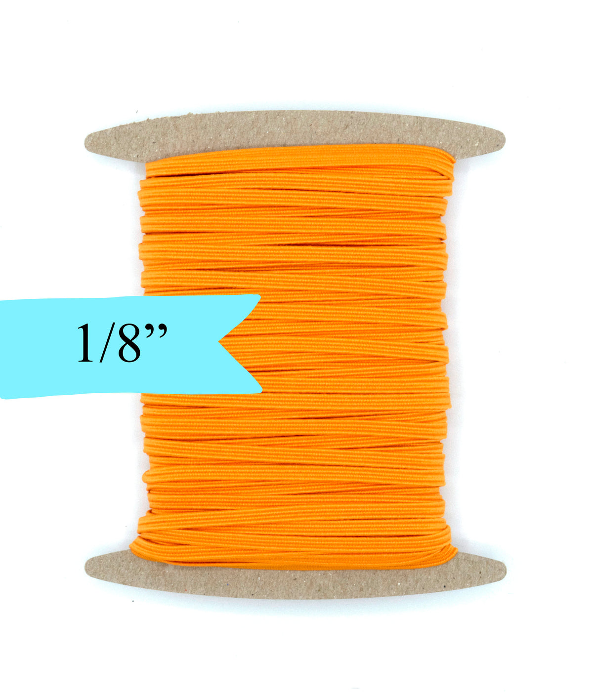 1/8 inch Elastic Tangerine Orange Elastic