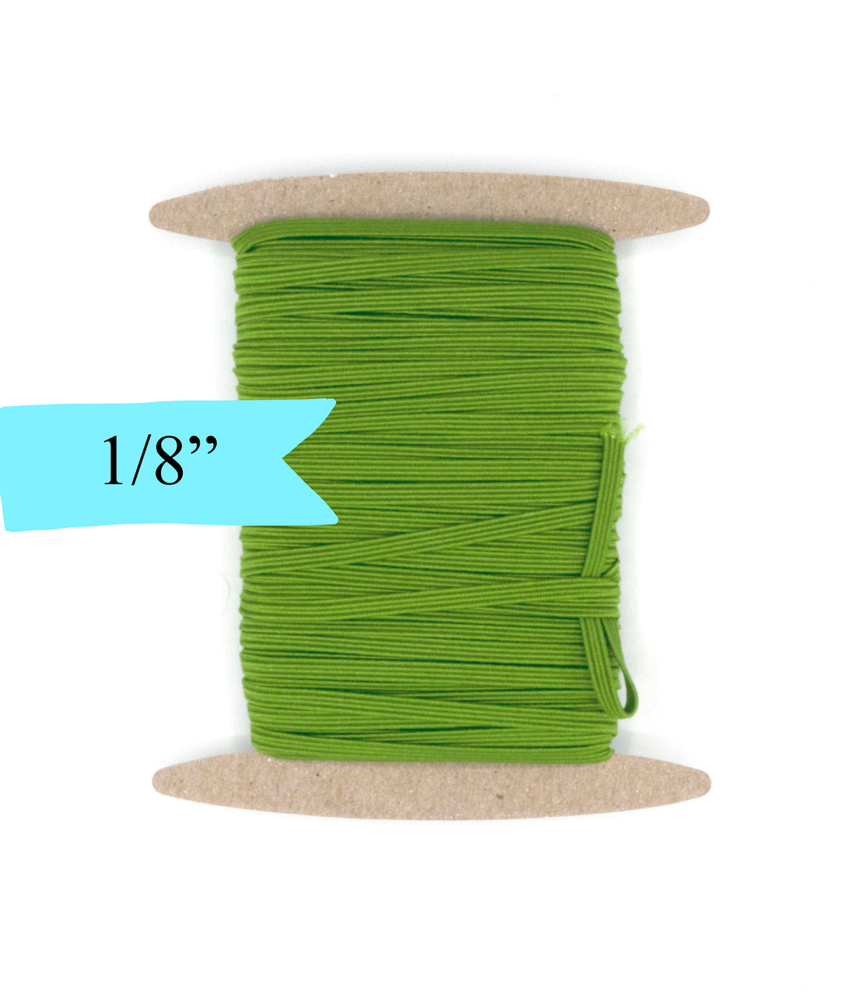 1/8 inch Elastic Sweet Pea Green Elastic