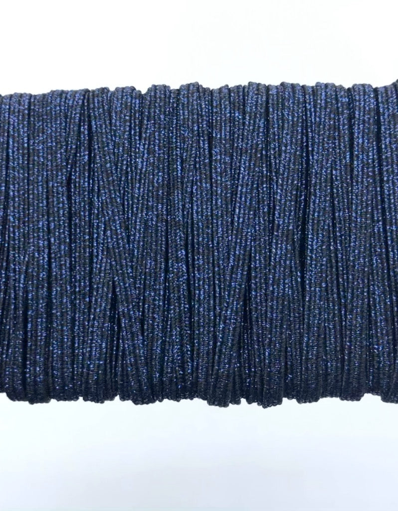 1/8 inch Elastic Metallic Navy Elastic